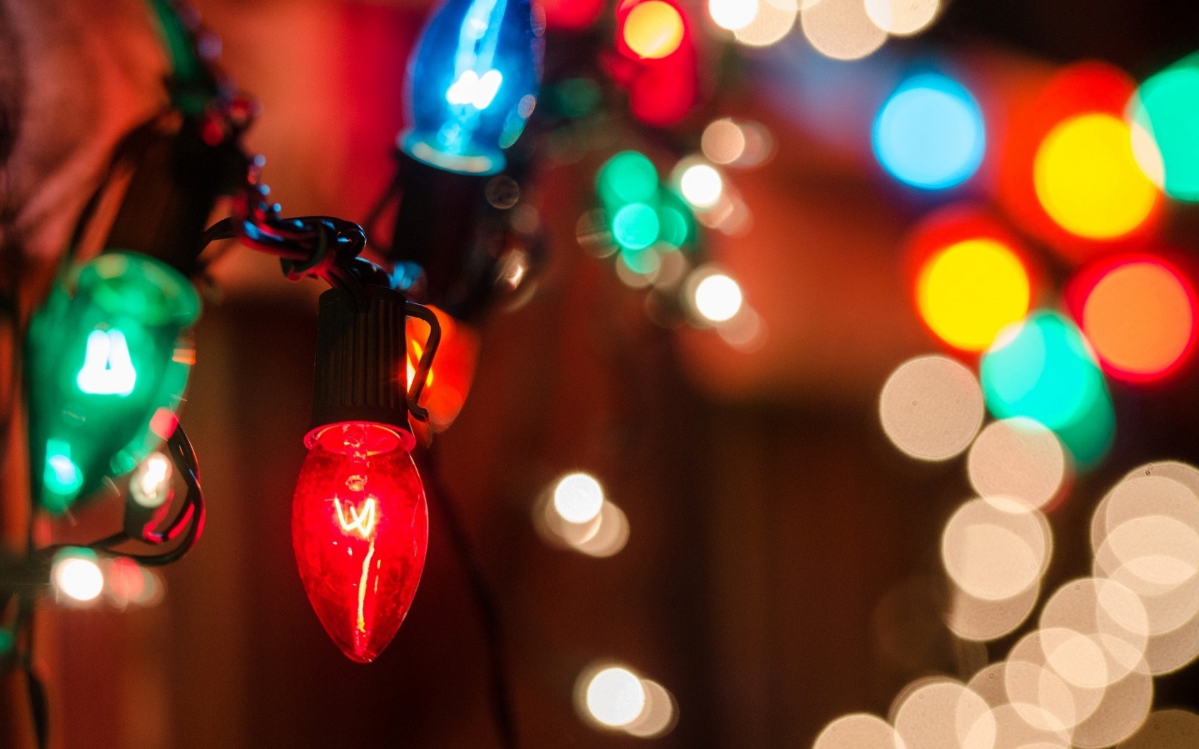 Holiday Lights Garland Bokeh New Year