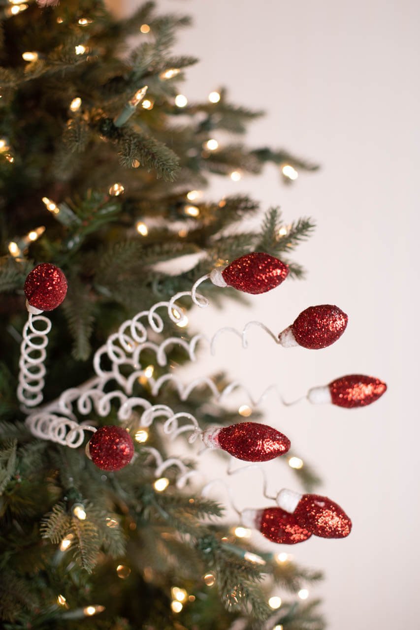 20.5” Glitter Light Bulbs Spray's Warehouse