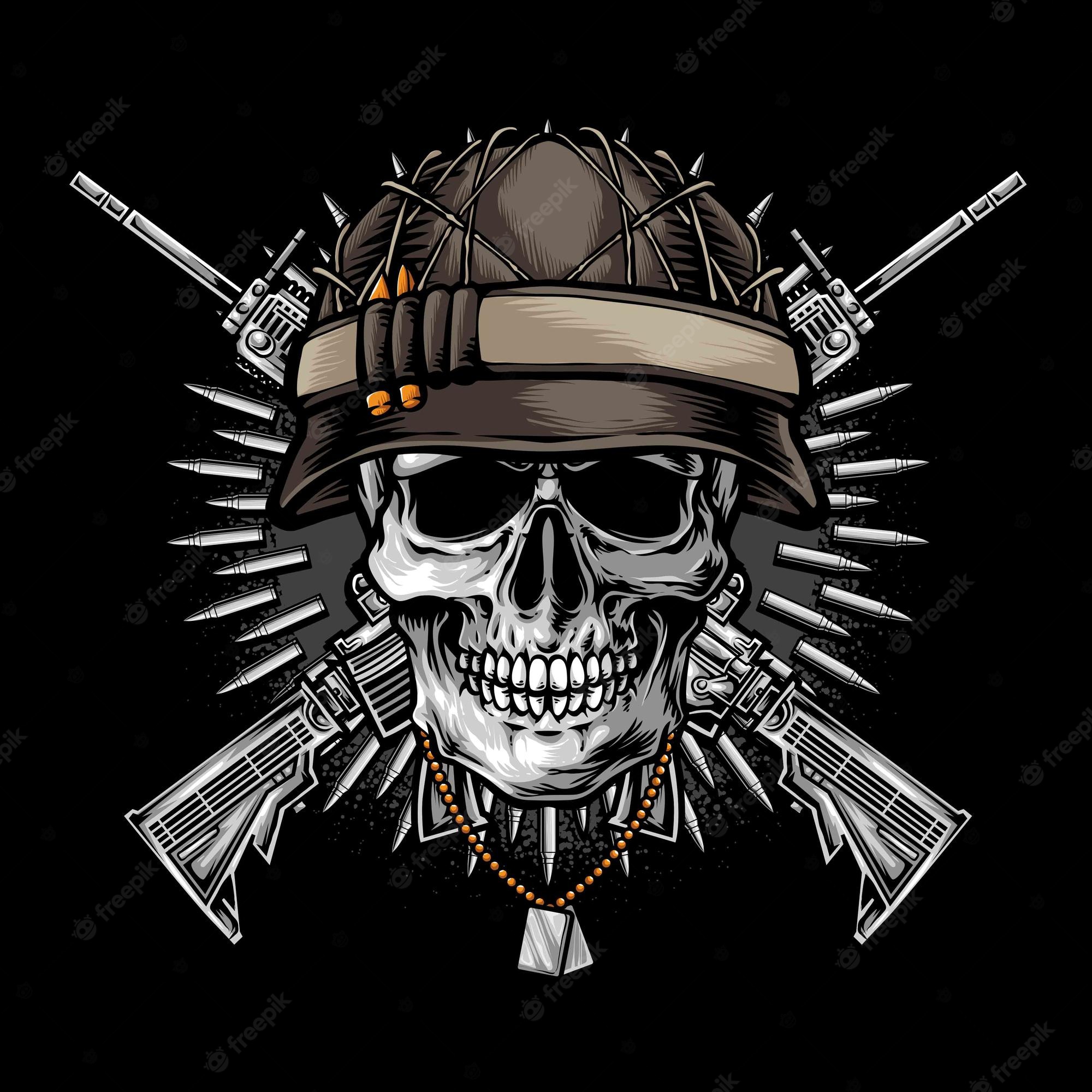 Military skull Image. Free Vectors, & PSD