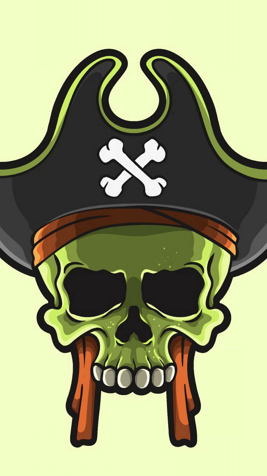Download Wallpaper 938x1668 Skull, Pirate, Vector, Art Iphone 8 7 6s 6 For Parallax HD Background