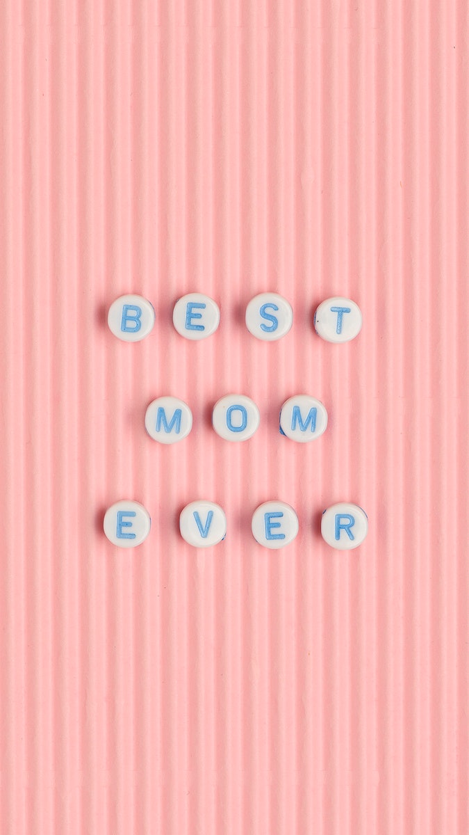 BEST MOM EVER beads text
