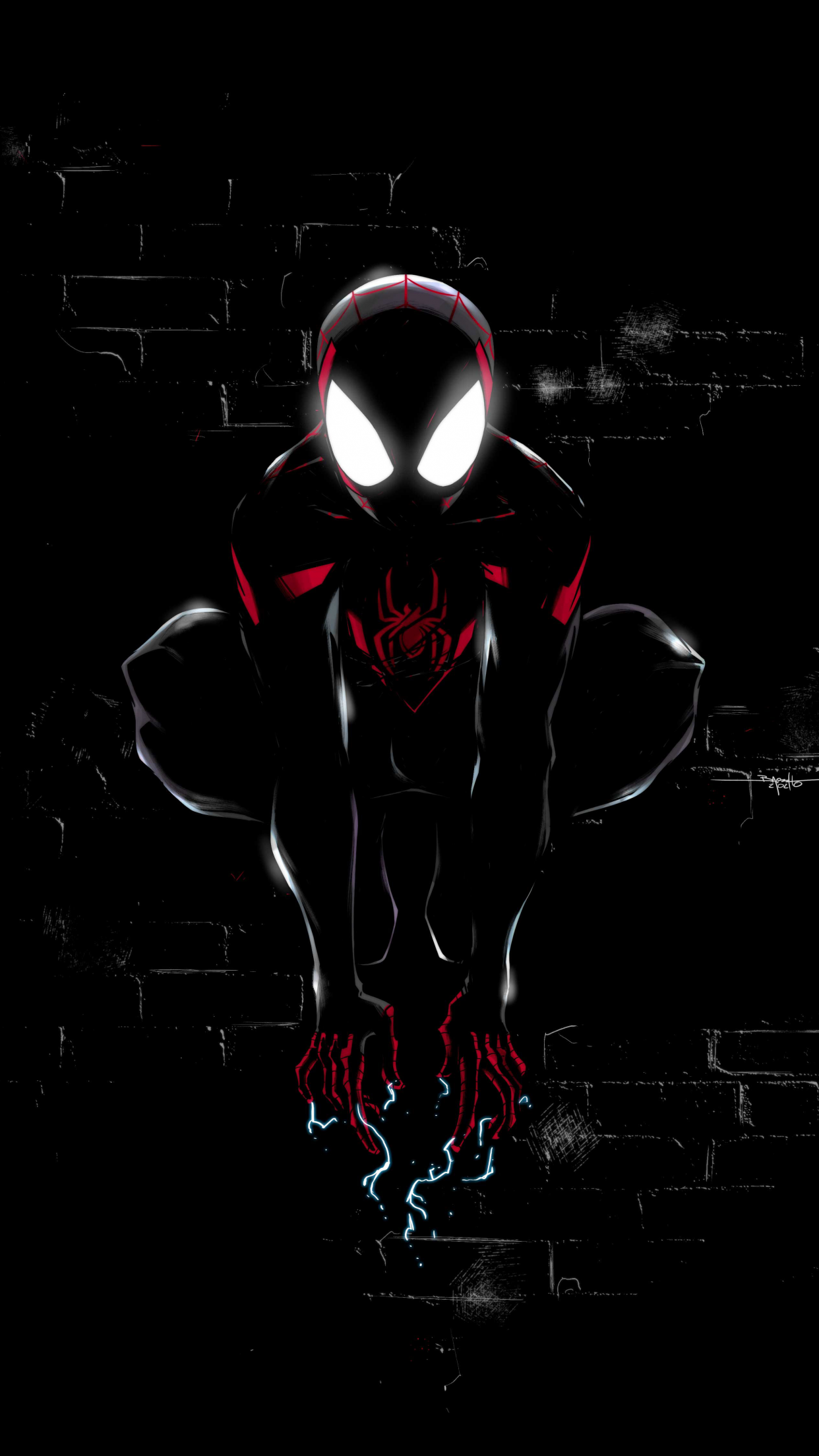 Miles Morales Wallpaper 4K, Spider Man, Dark, Graphics CGI