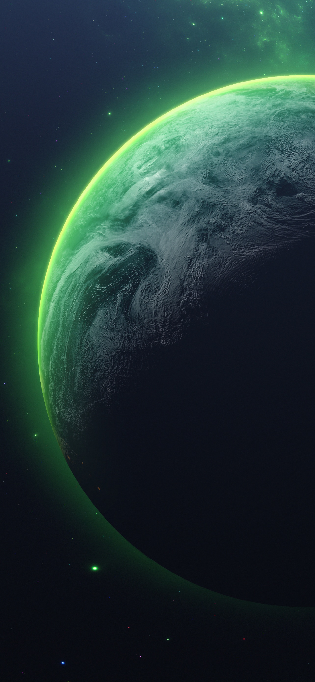 Green planet Wallpaper 4K, Orbit, Outer space, Space