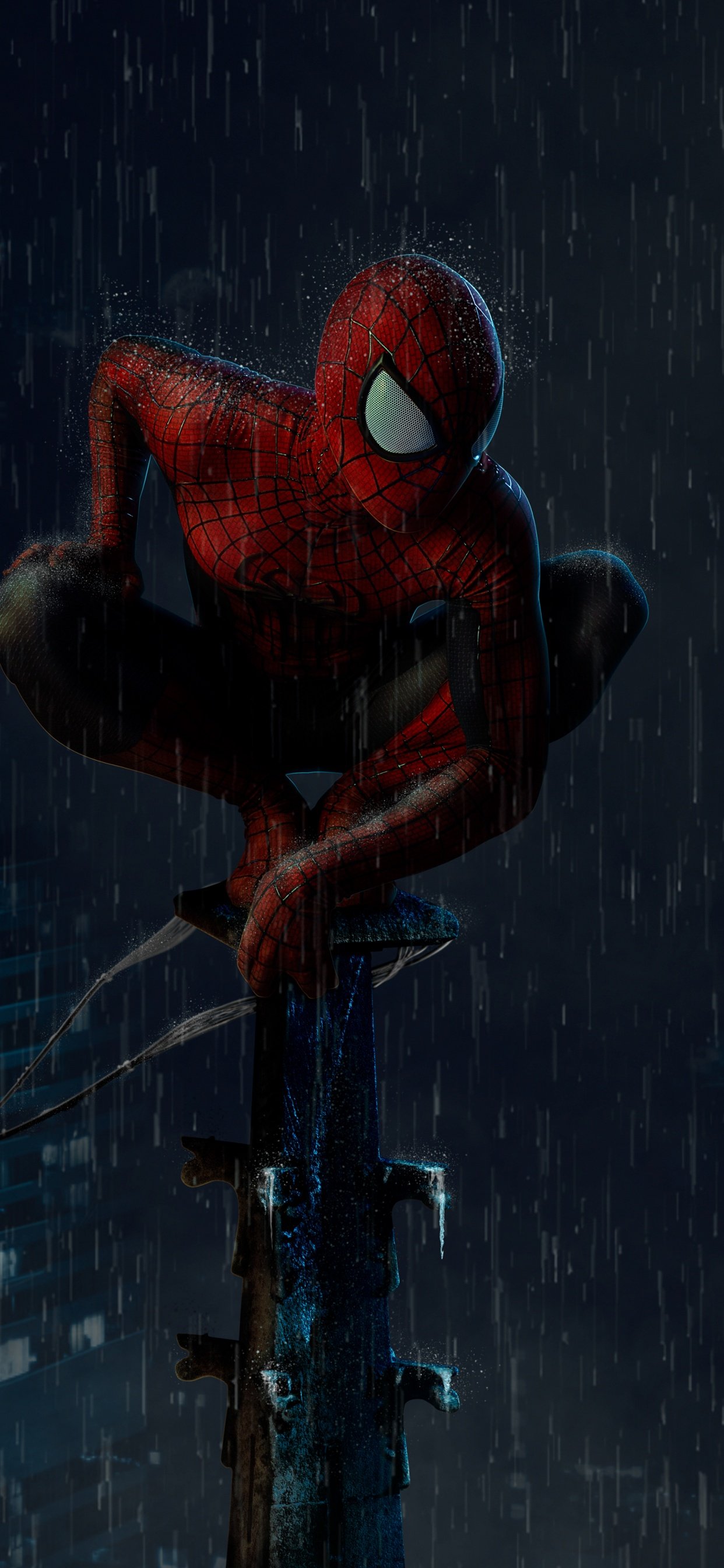 Spider Man Wallpaper 4K, Rain, Graphics CGI