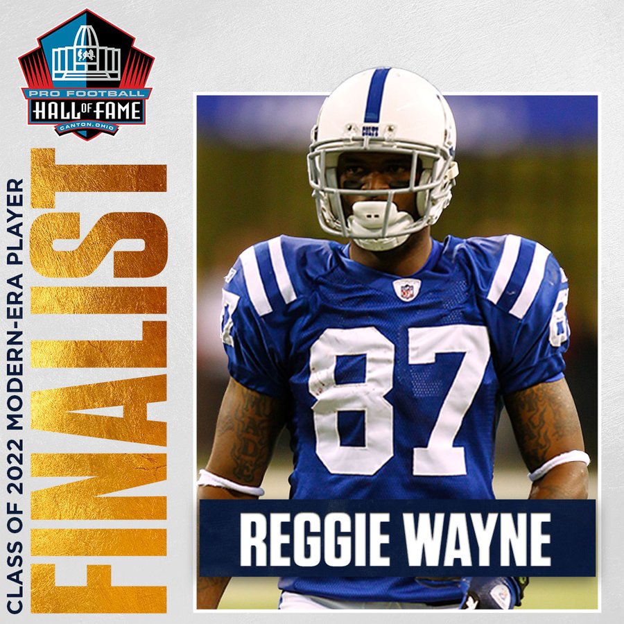 Colts' All Time Franchise Great WR Reggie Wayne Named Pro Football HoF Class Of 2022 Finalist