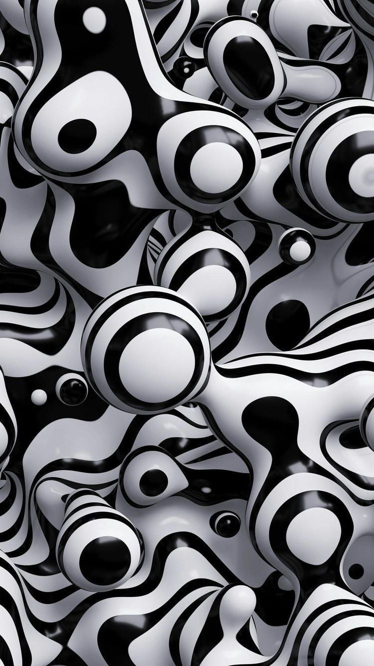 Black and White Abstract iPhone Wallpaper Free Black and White Abstract iPhone Background