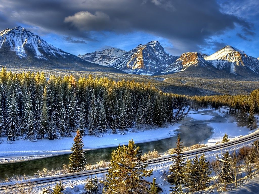 Peaks Forest Rail Road Winter wallpaper. Winter scenery, Winter landscape, Scenery