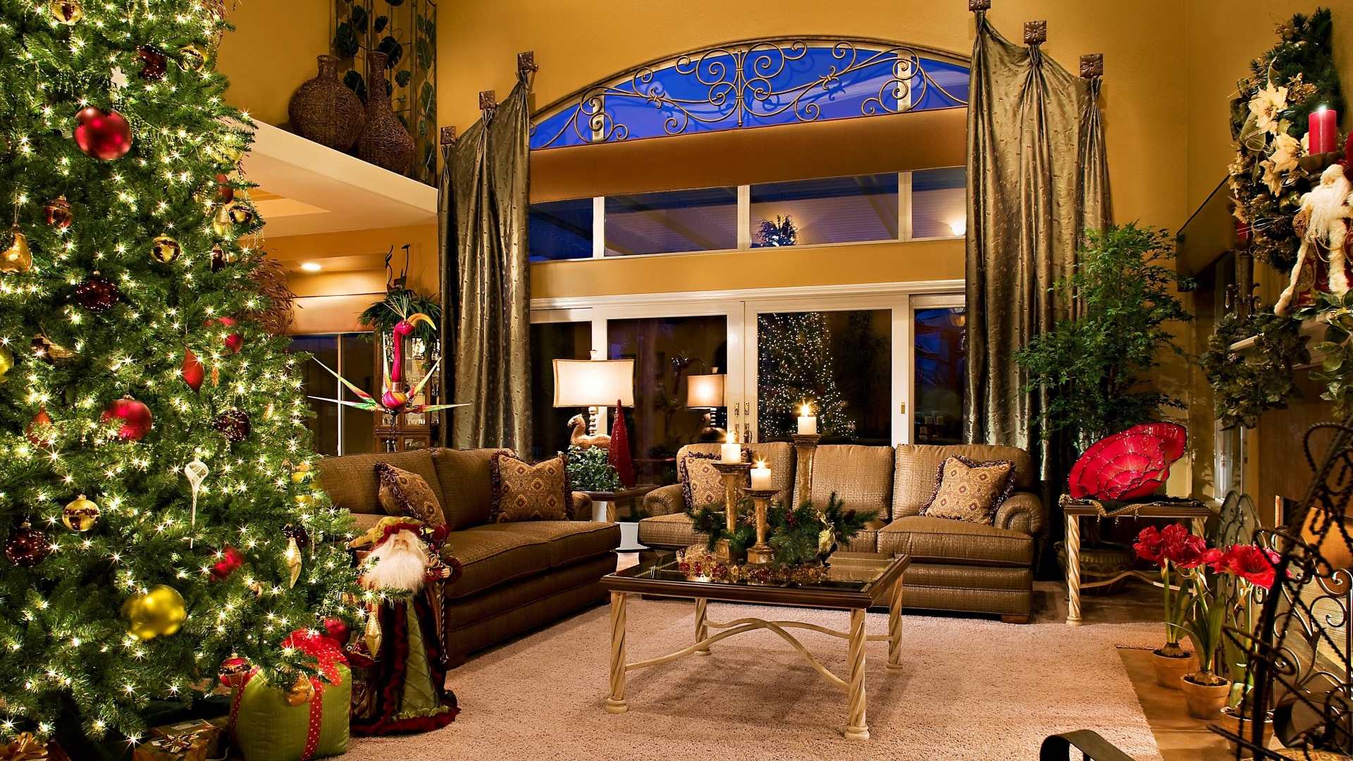 Christmas Living Room Wallpapers Wallpaper Cave