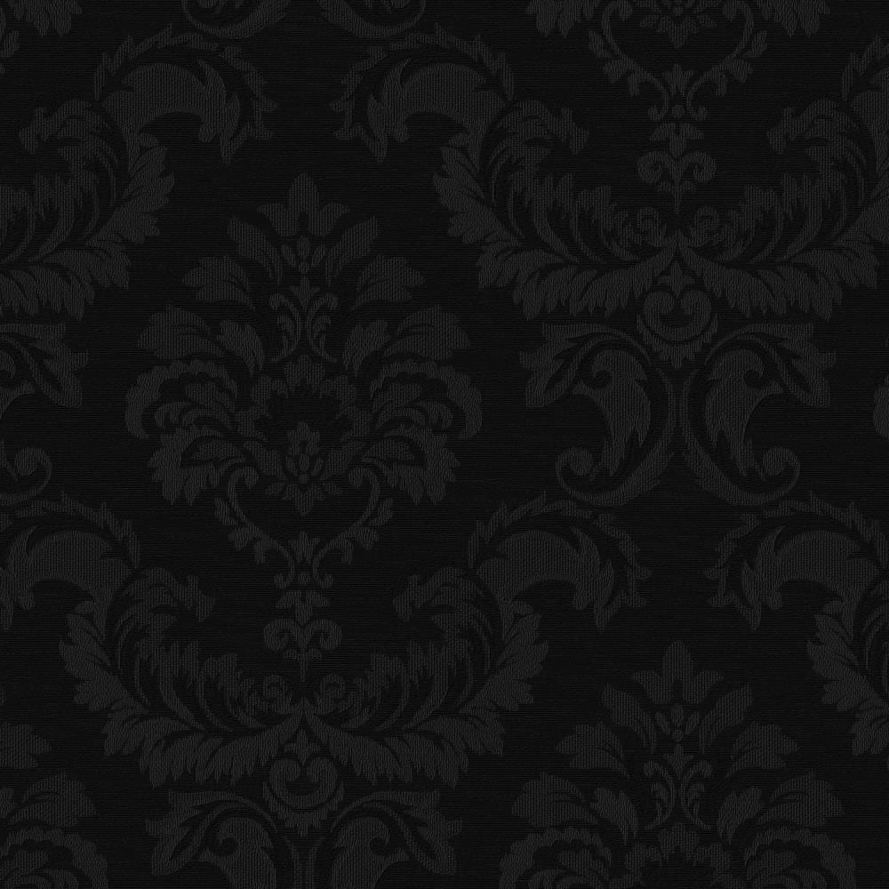 Norwall Simply Silks 4 55 Sq Ft Black Damask Vinyl Damask Prepasted Soak And Hang Wallpaper In The Wallpaper Department At Lowes.com