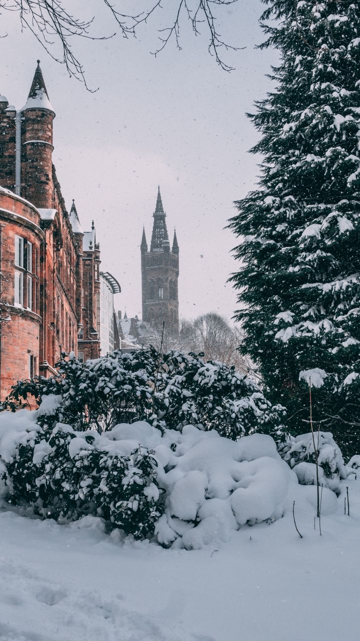 Glasgow, city, winter, buildings, 720x1280 wallpaper. Winter landscape photography, Countryside wallpaper, Cityscape wallpaper