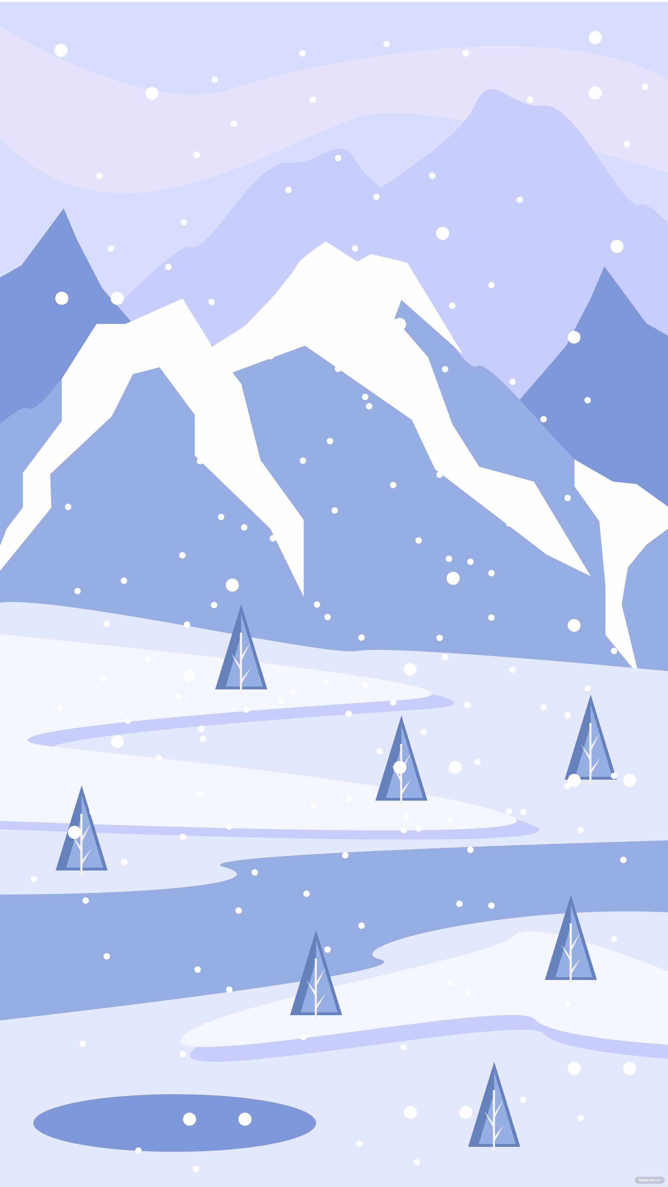 Winter iPhone Background, Illustrator, JPG, PSD, PNG, PDF, SVG
