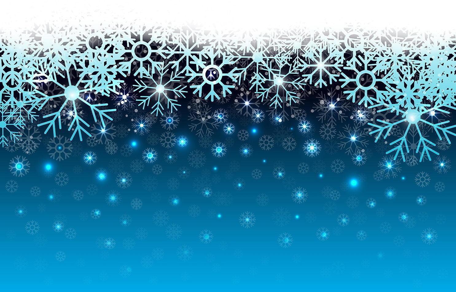 Blue Winter Snowflakes Background