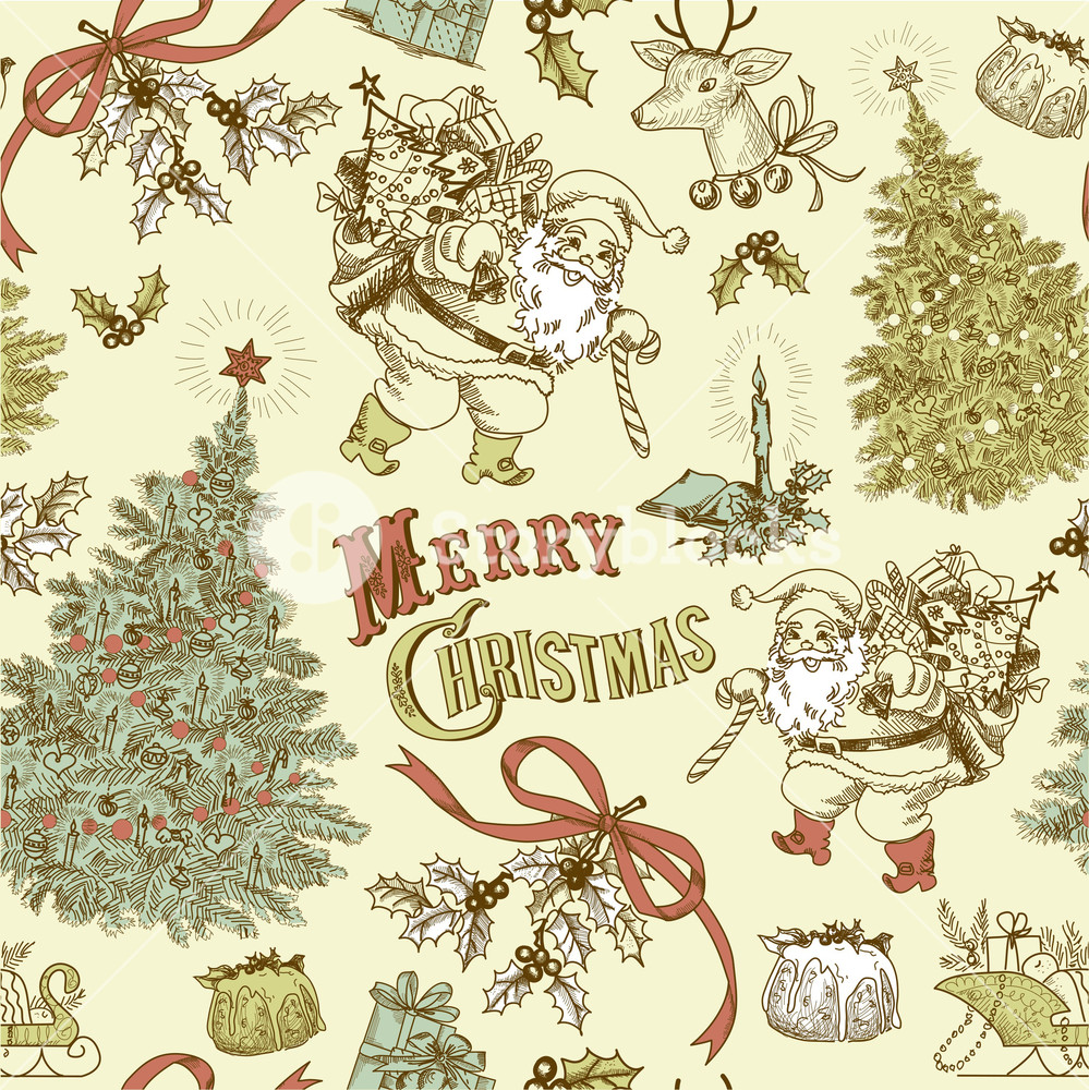 Vintage Christmas Pattern Royalty Free Stock Image