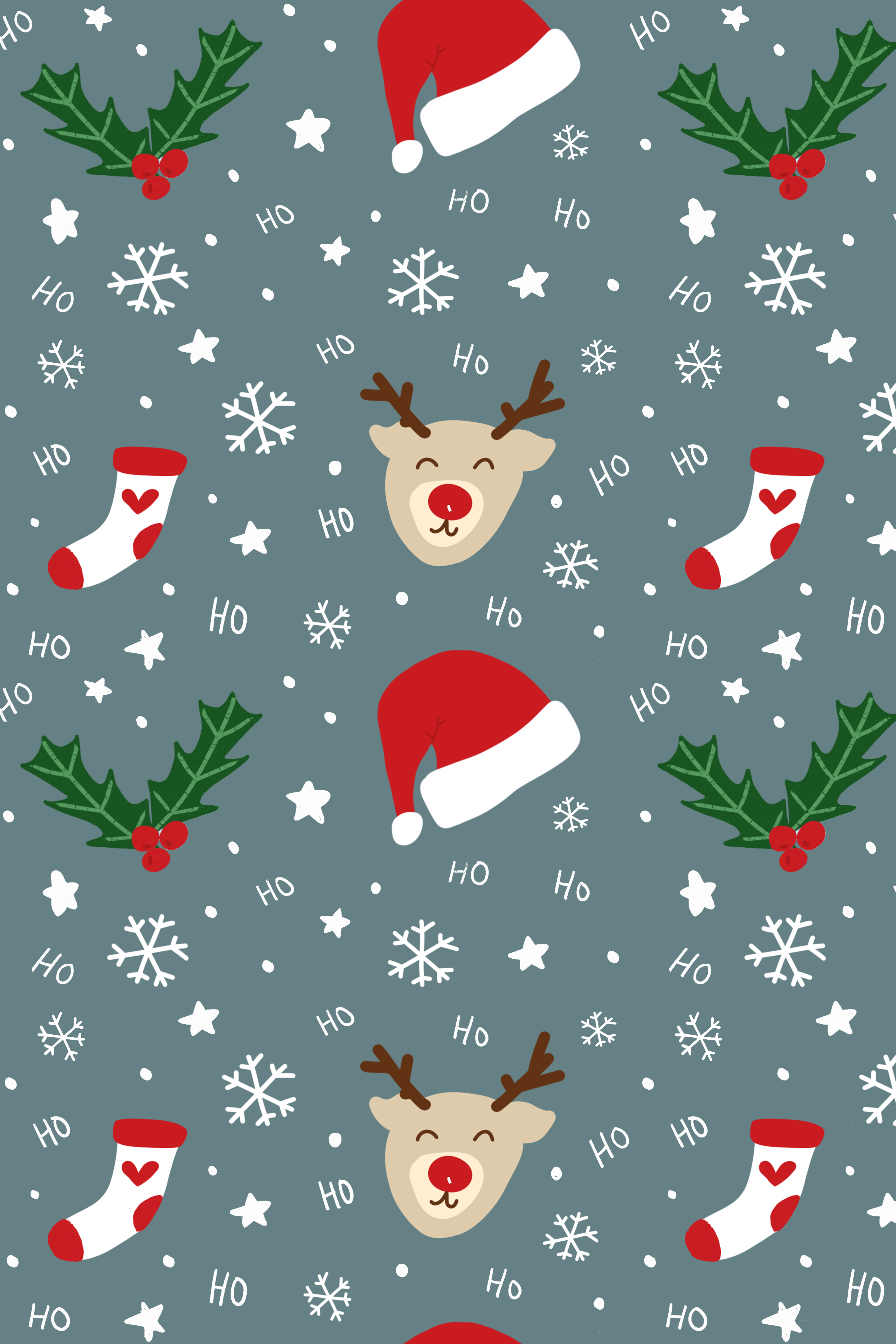 Cute Christmas Reindeer Pattern Mask by tashiaproject. Christmas phone wallpaper, Christmas wallpaper ipad, Xmas wallpaper