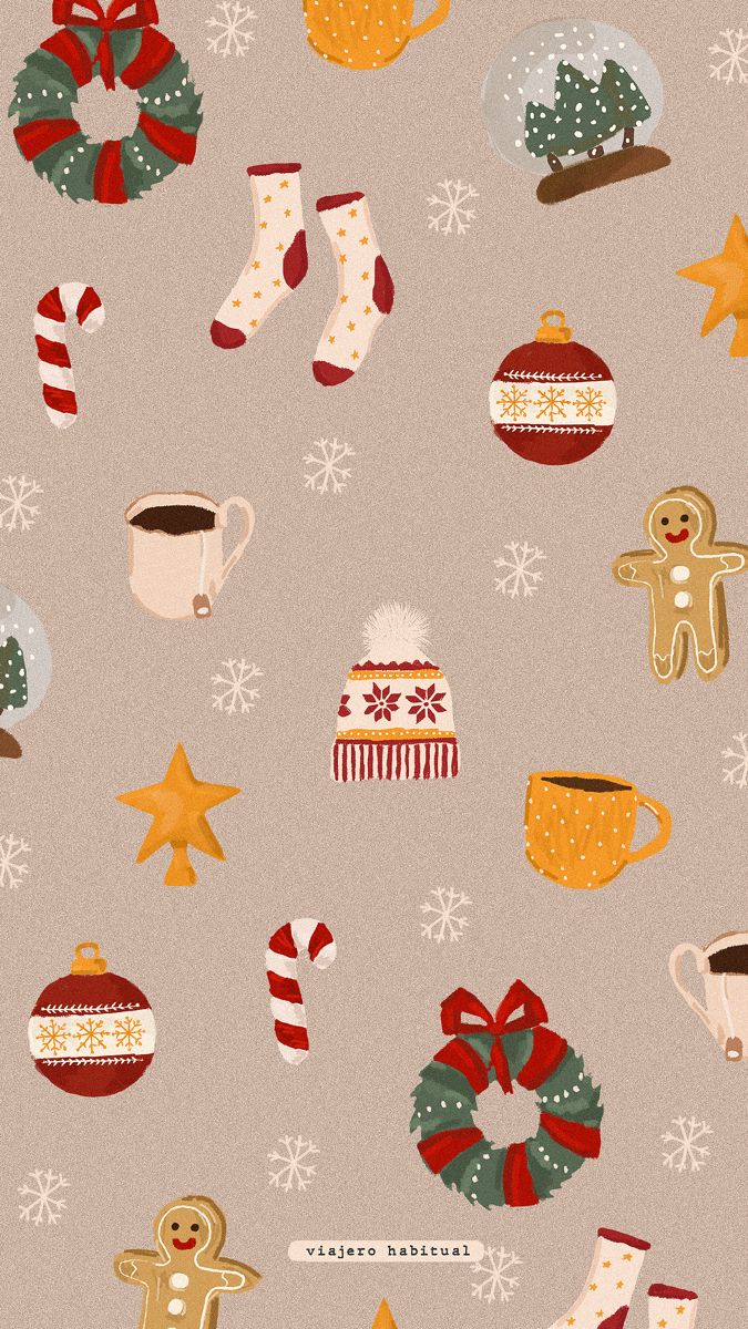 Vintage Christmas Pattern Wallpapers - Wallpaper Cave