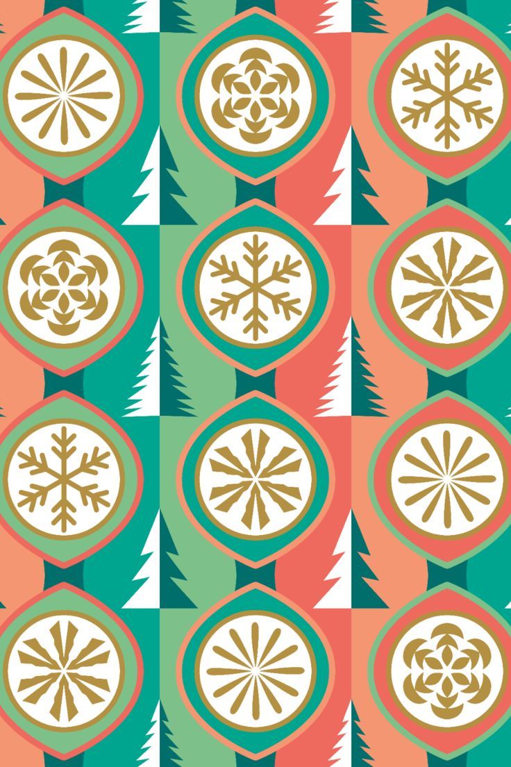 Vintage Geometric Christmas Pattern By Svetlana Kononova Seamless Repeat Vector Royalty Free Stock Pattern. Christmas Pattern, Christmas, Christmas Wallpaper