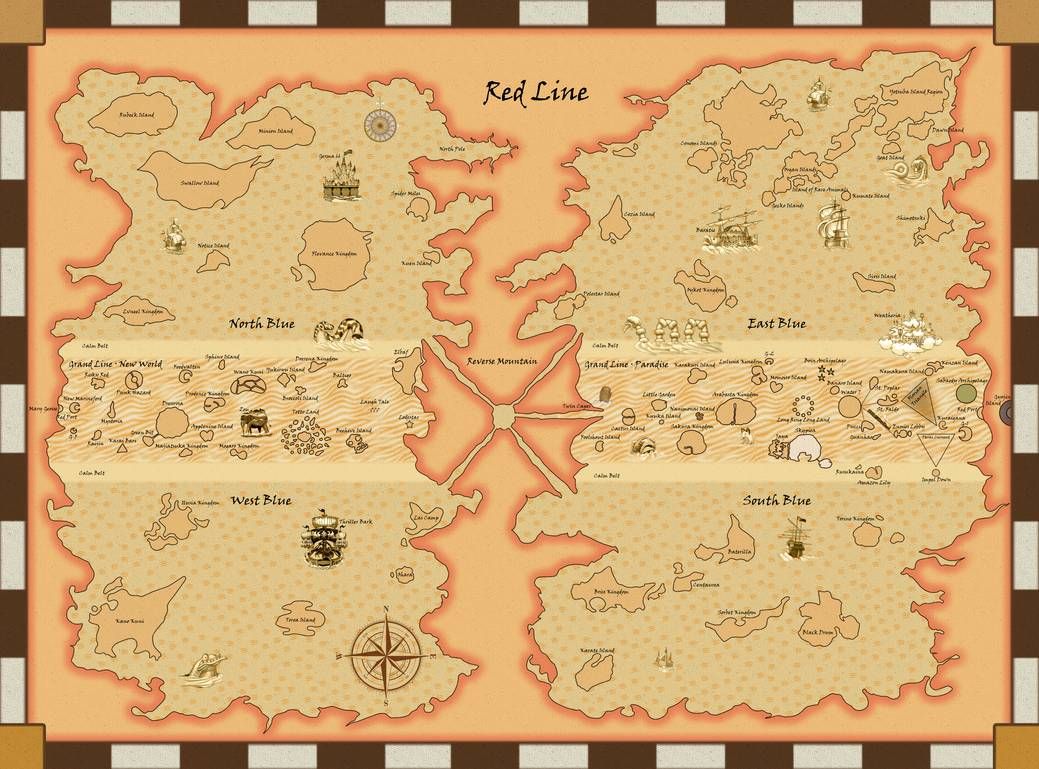 One Piece World Map by Sharpsider. One piece world, Map, One piece games