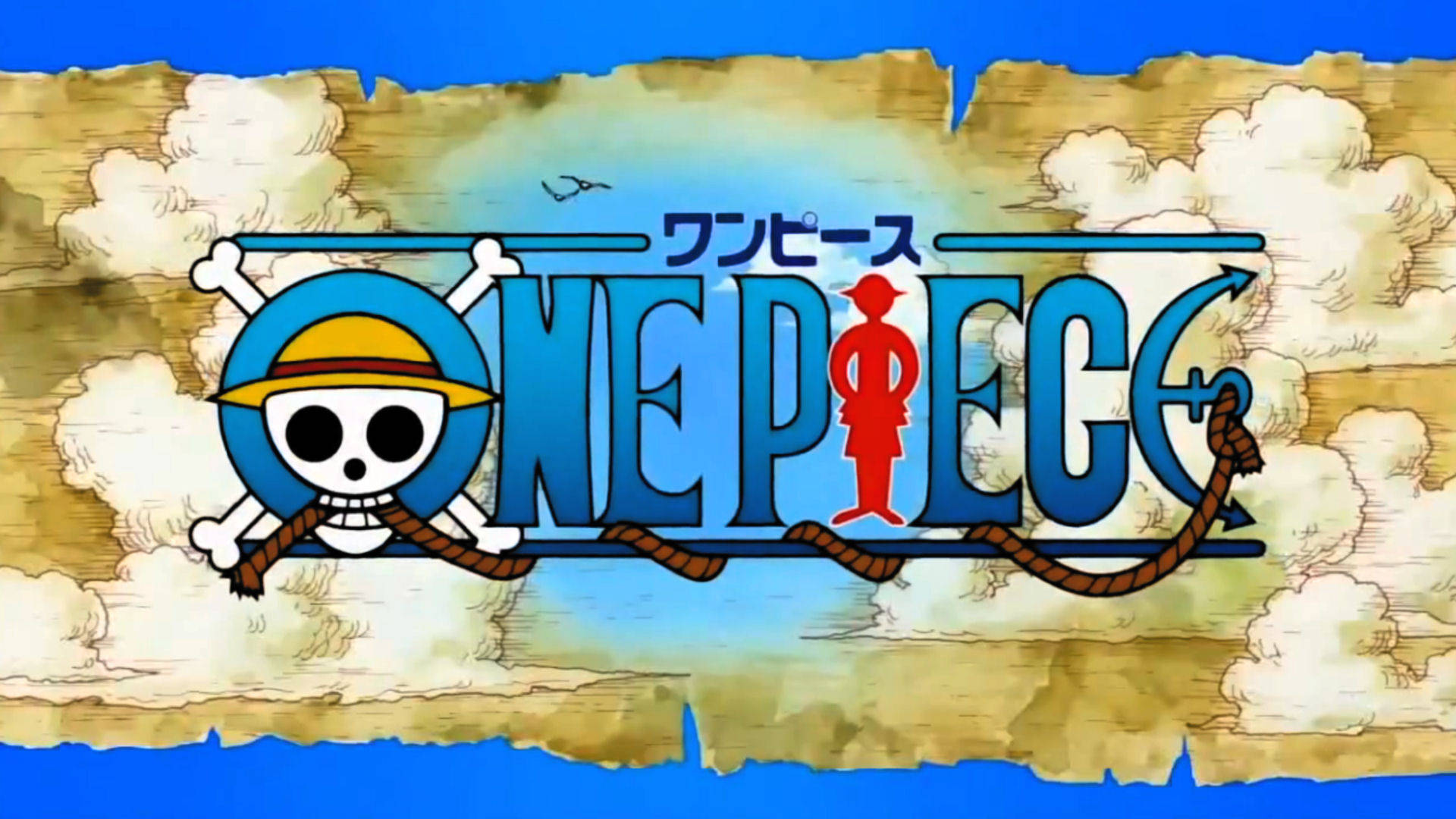 Download One Piece Logo Sky Map Wallpaper
