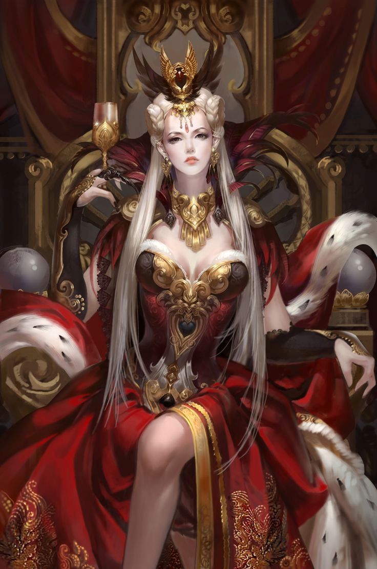 Queen Fantasy Red Dress iPhone Wallpaper iPhone Wallpaper. Fantasy art, Character art, Fantasy women