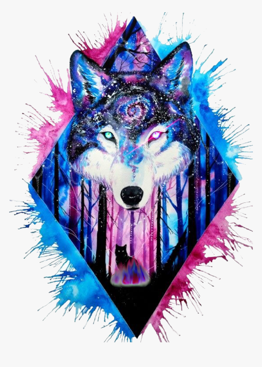 Wolves Clipart Galaxy, Wolves Galaxy Transparent Free Wolf Tattoo, HD Png Download