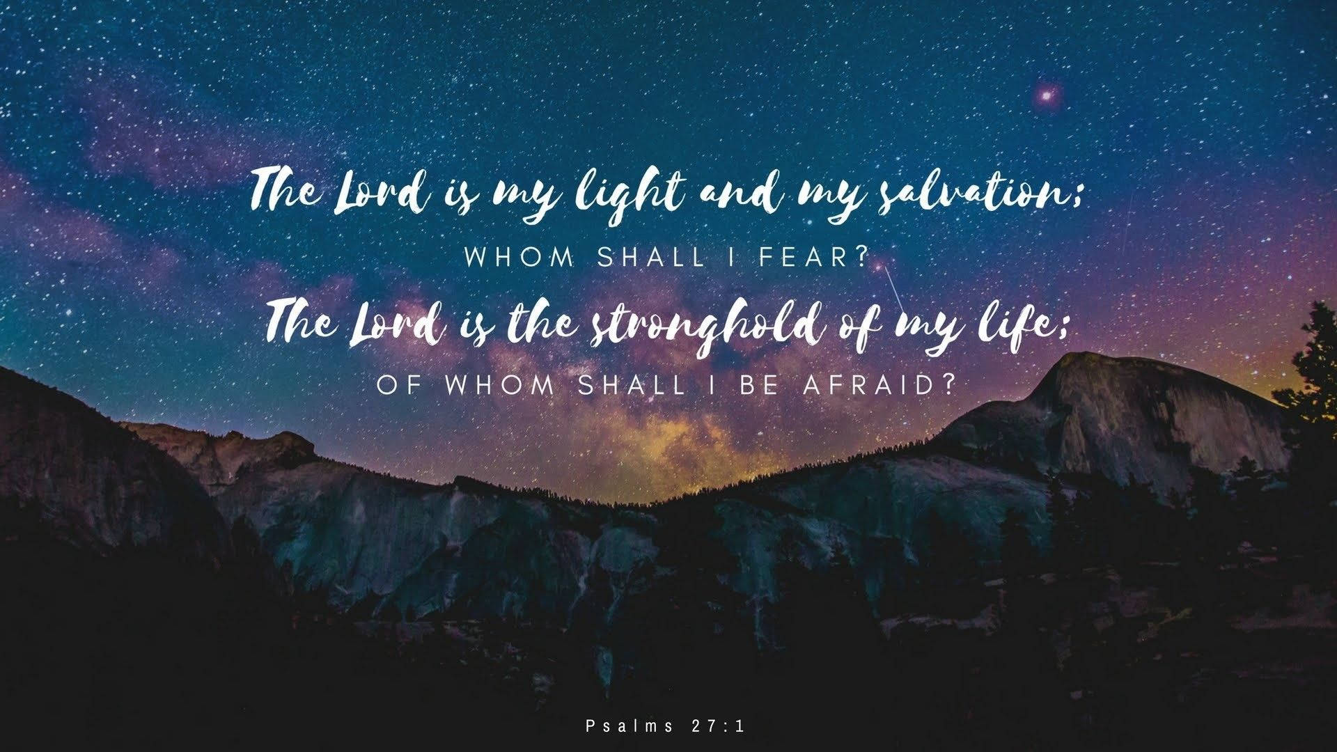 Download Psalms 27:1 Bible Verse Laptop Wallpaper