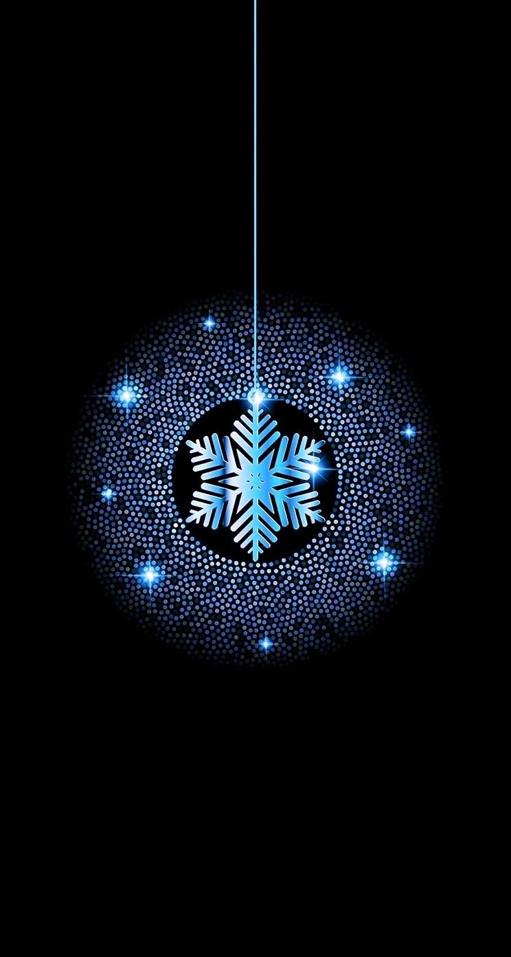 Black and blue snowflake. Christmas wallpaper, iPhone wallpaper landscape, Holiday wallpaper