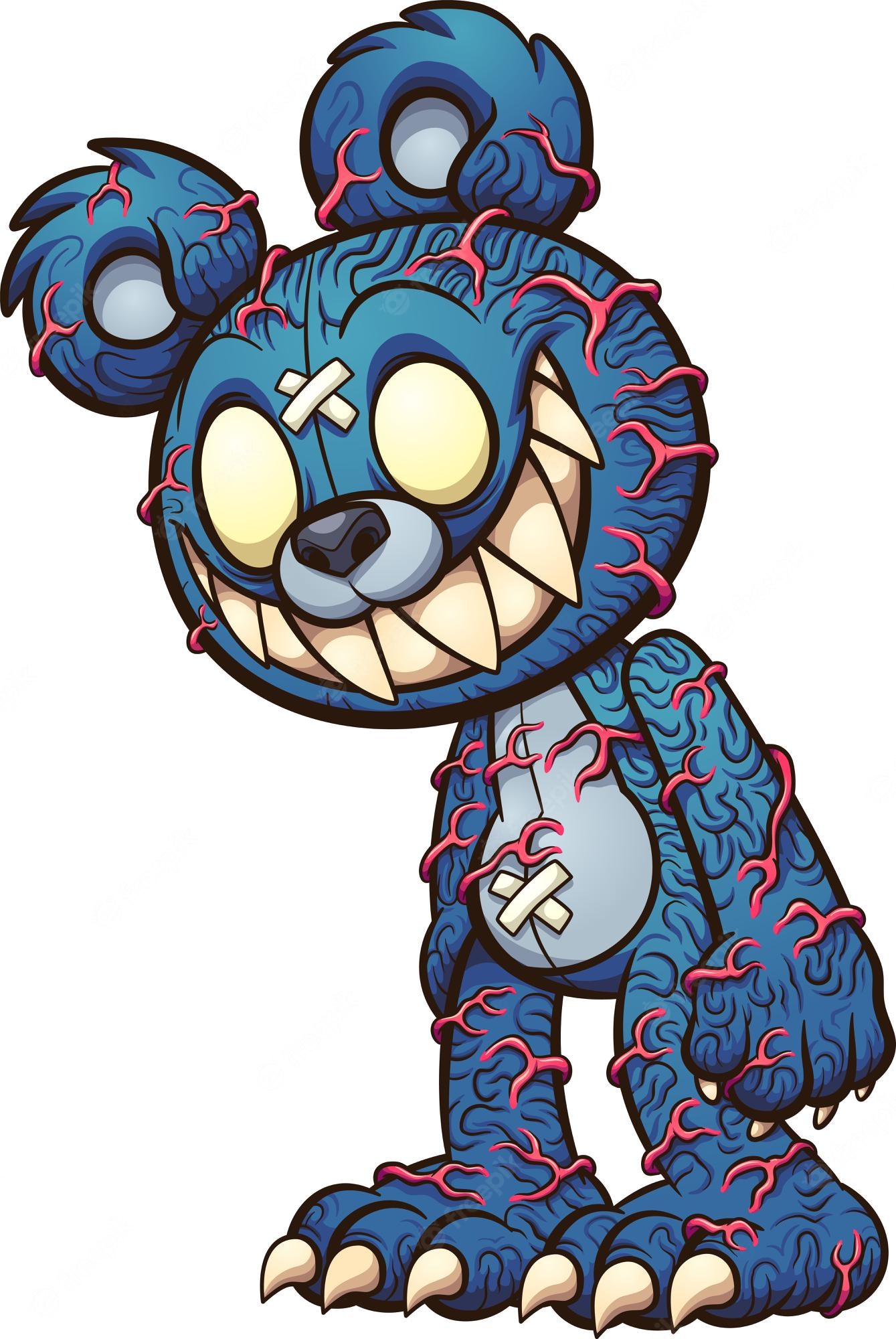 Scary teddy bear Image. Free Vectors, & PSD