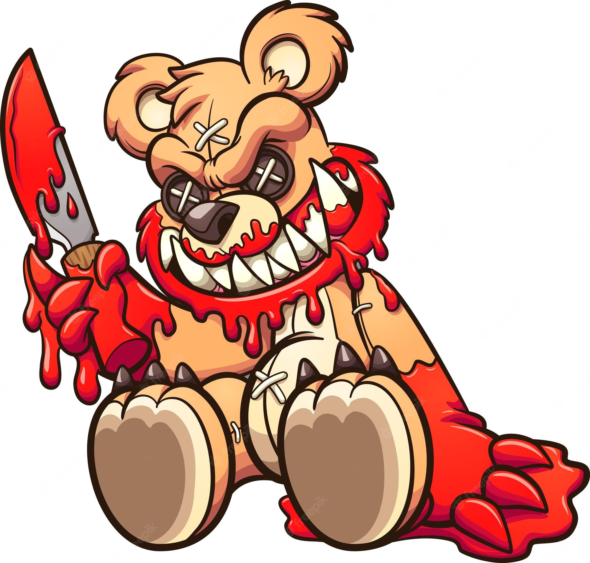 Evil teddy bear Image. Free Vectors, & PSD