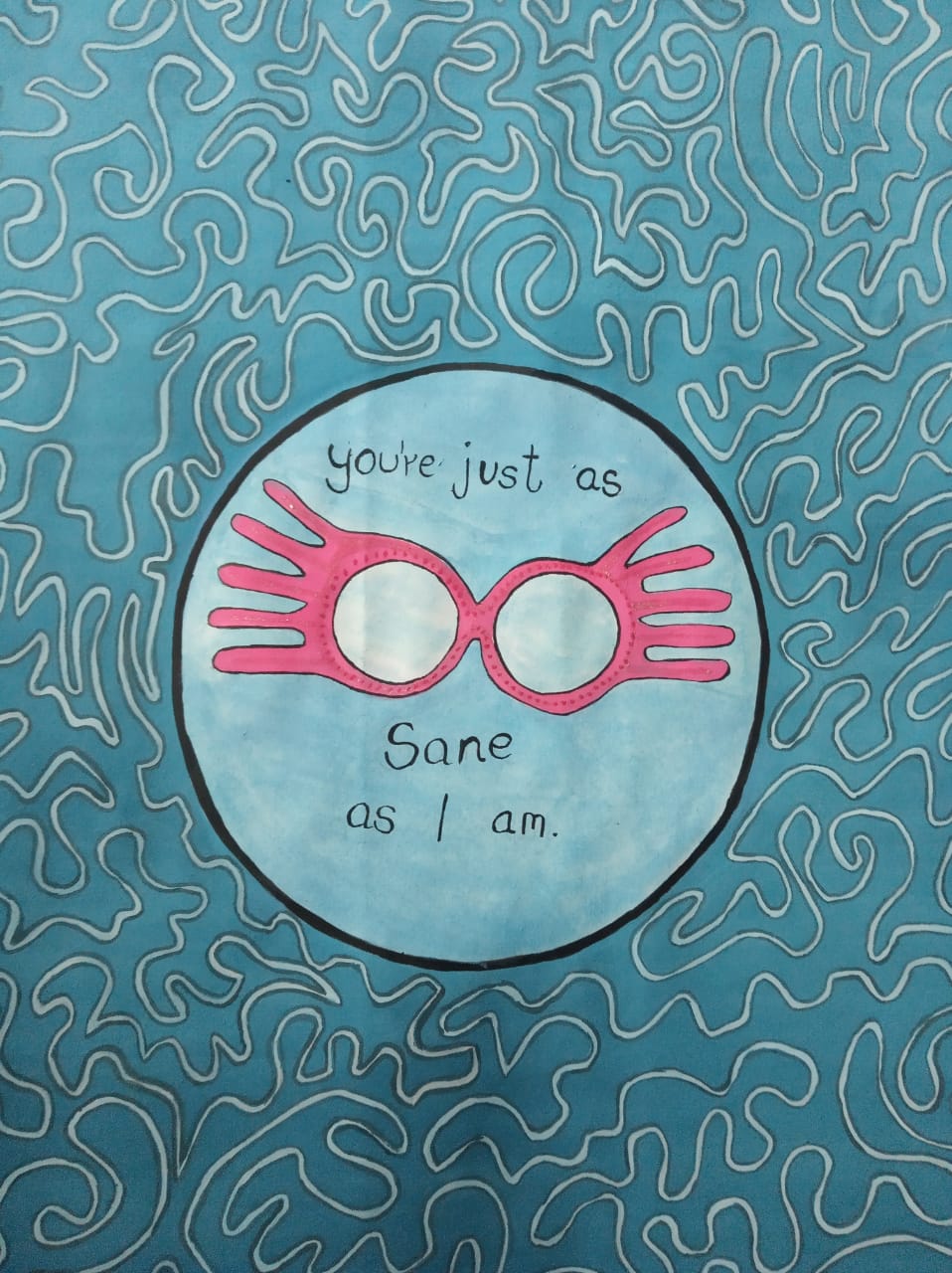 Painted this Luna Lovegood quote wallpaper