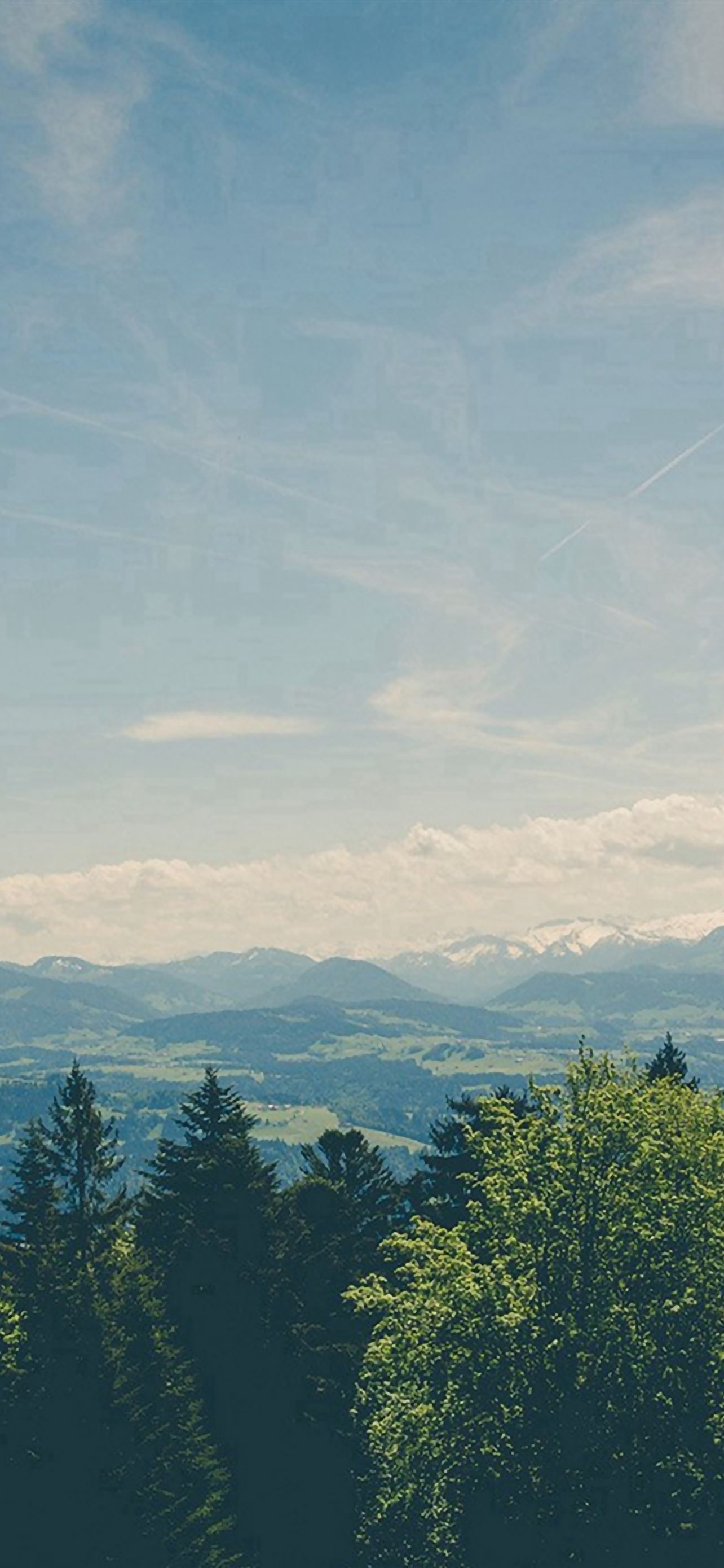 Green Land Sky Blue Summer Nature iPhone Wallpaper Free Download