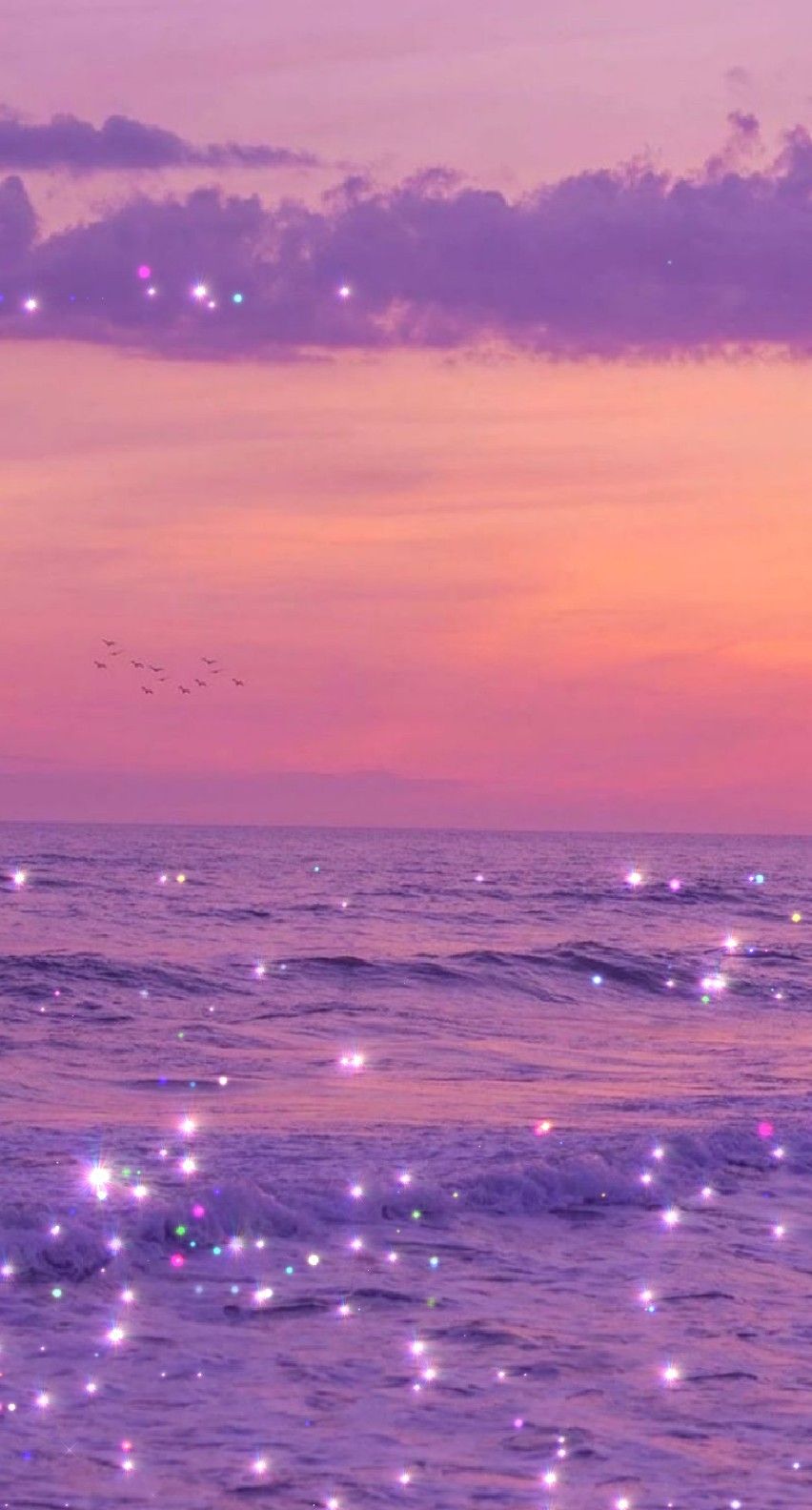 Sunset Sea lilla glitter. Sparkle wallpaper, Pink wallpaper background, Beautiful wallpaper