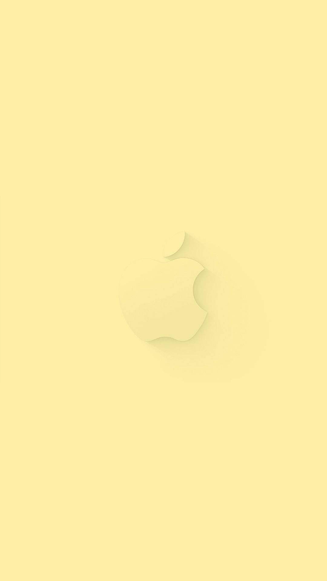 Download Yellow Apple Logo Aesthetic iPhone 11 Wallpaper