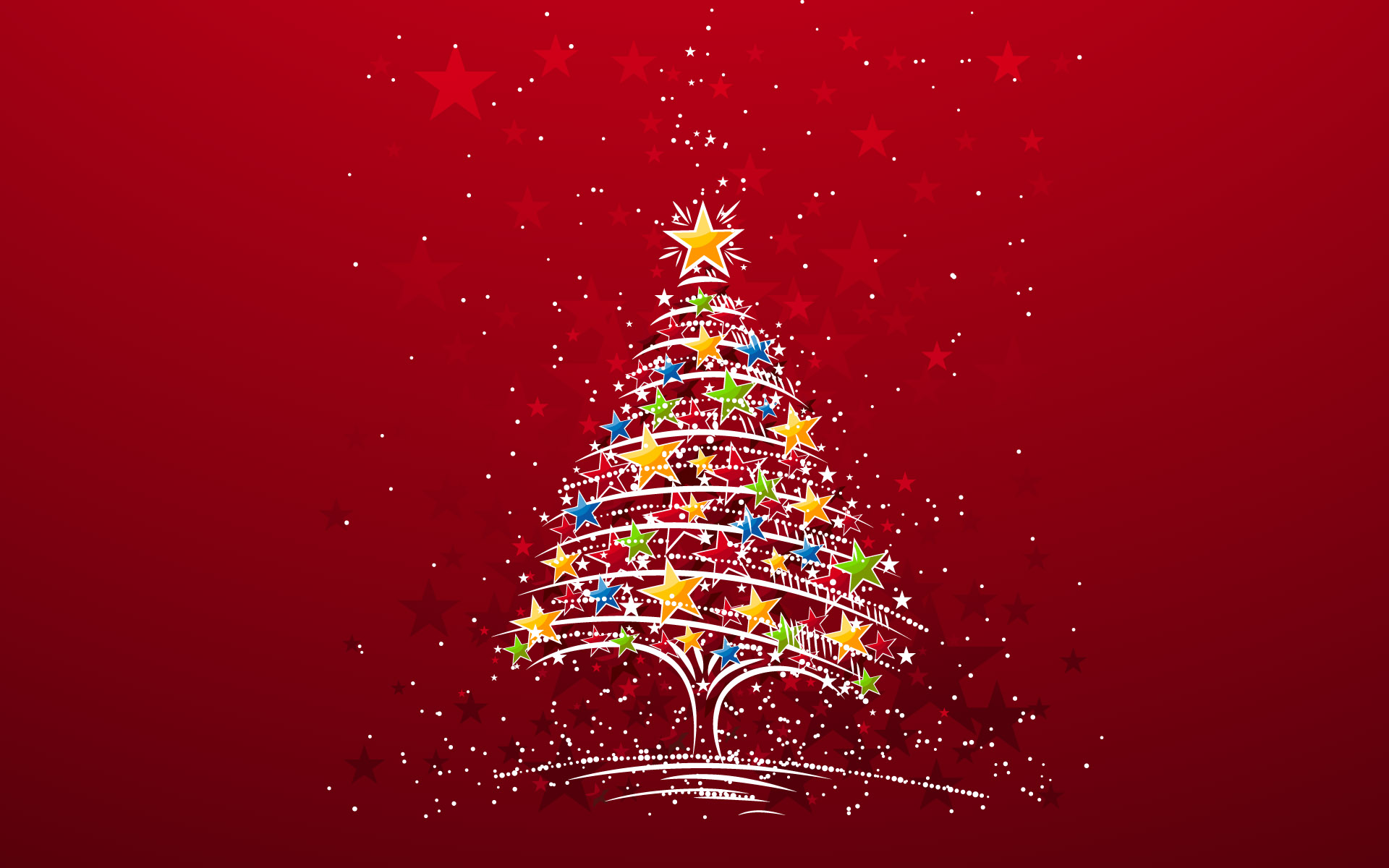 Colorful Christmas Tree HD wallpaper