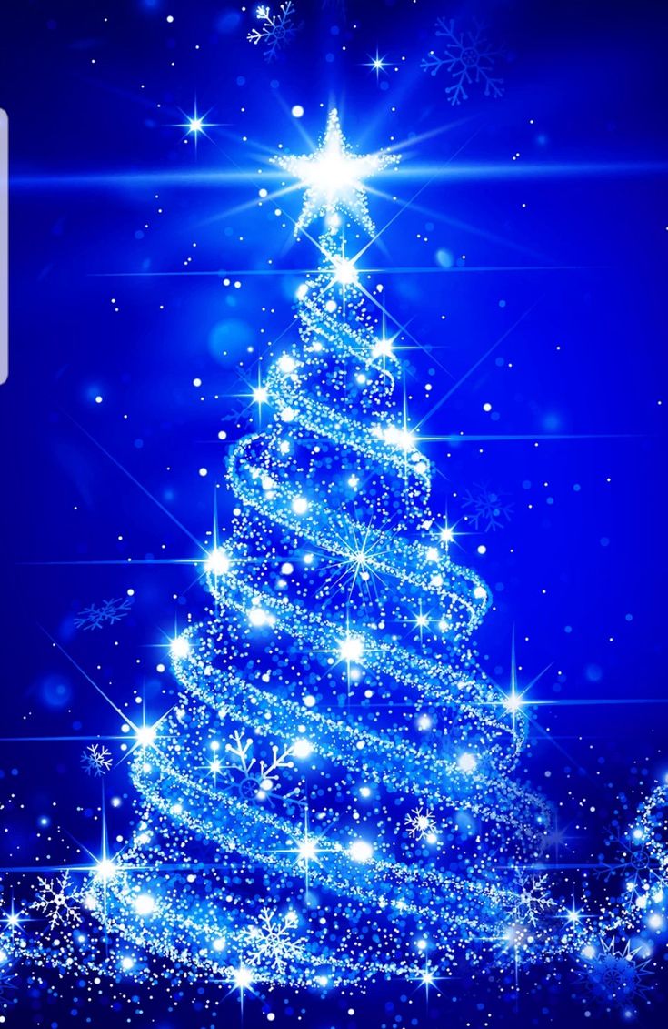 Blue lit Christmas tree similar to another one. This needs to be trimmed a tiny bit o. Christmas tree wallpaper, Christmas tree image, Christmas card background