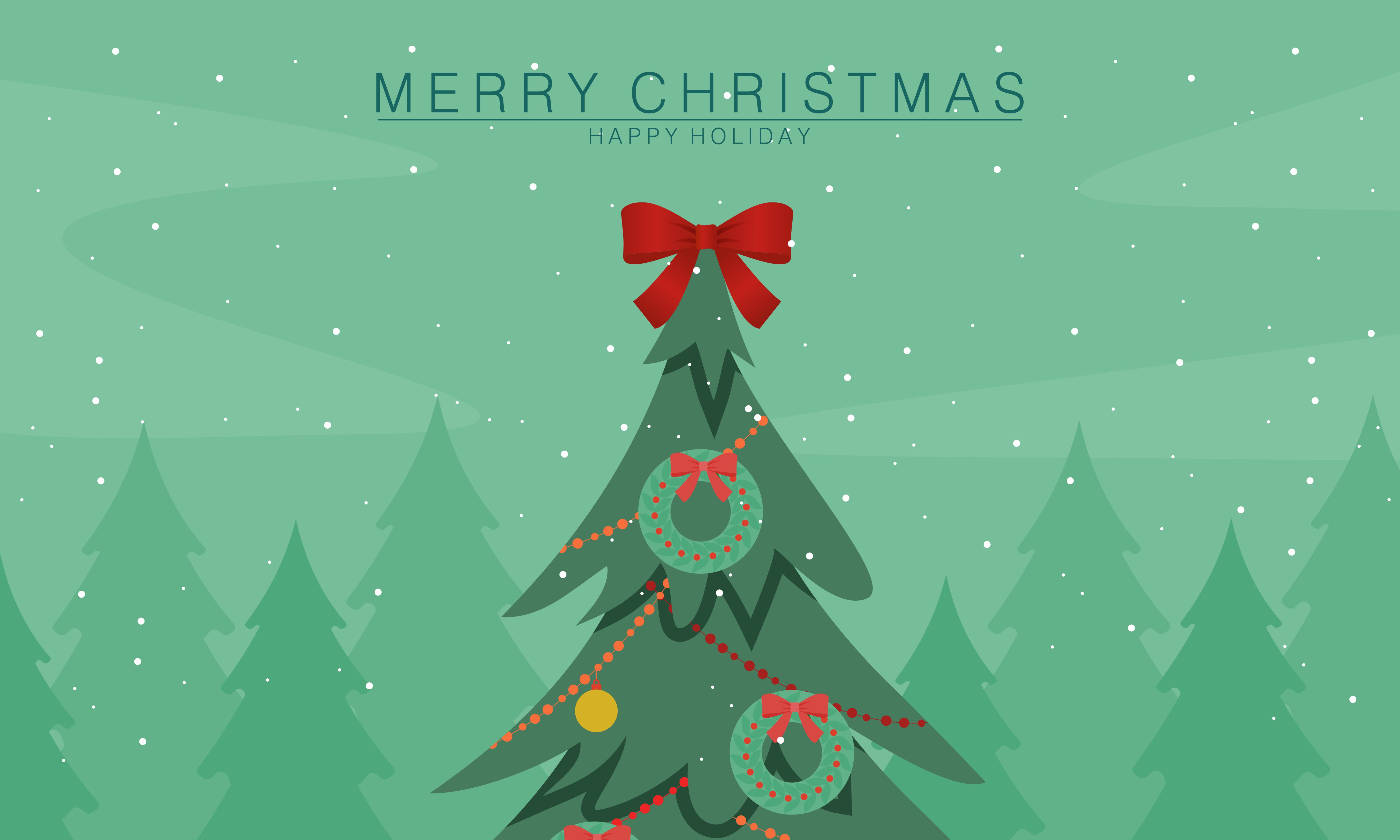 Colorful Vintage Christmas Tree Graphic by 2qnah · Creative Fabrica