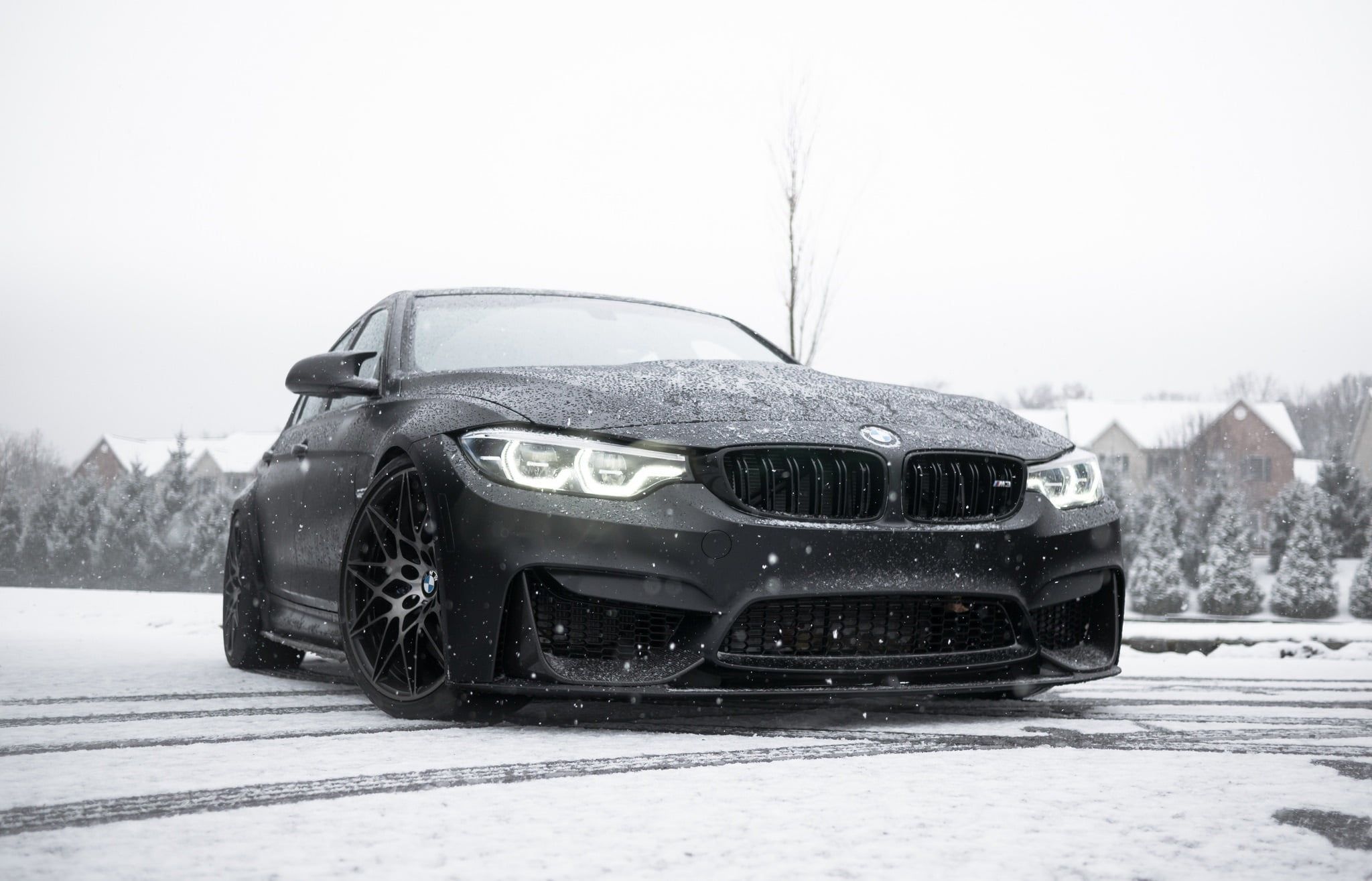 HD wallpaper: BMW, Light, Winter, Black