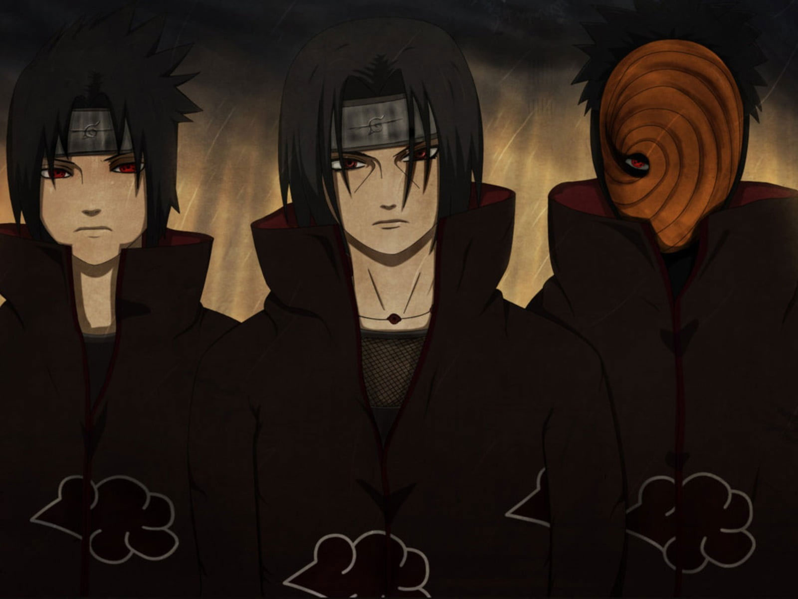 Wallpaper Uchiha Sasuke, Uchiha Itachi, Obito