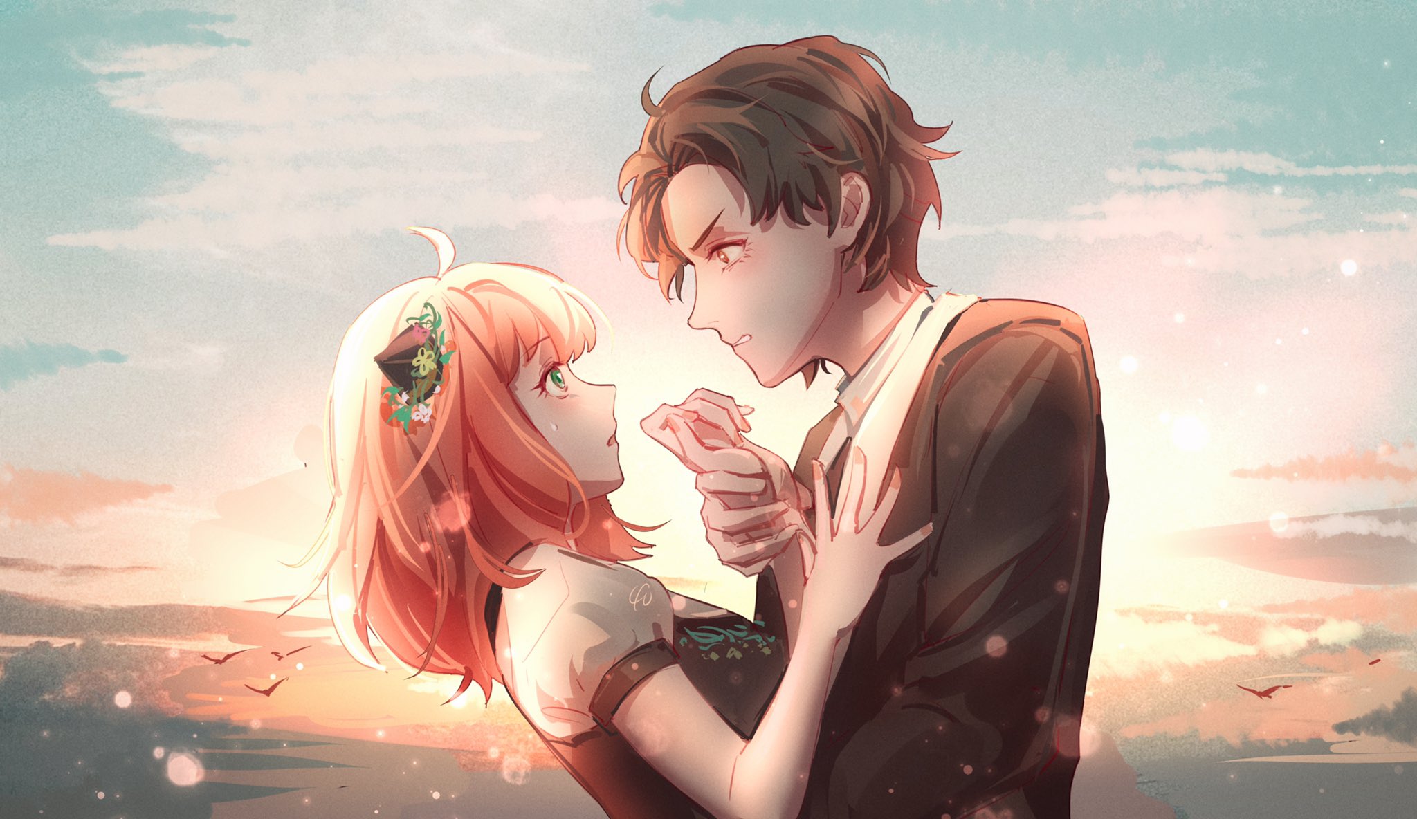 anya and damian desmond (spy x family) drawn