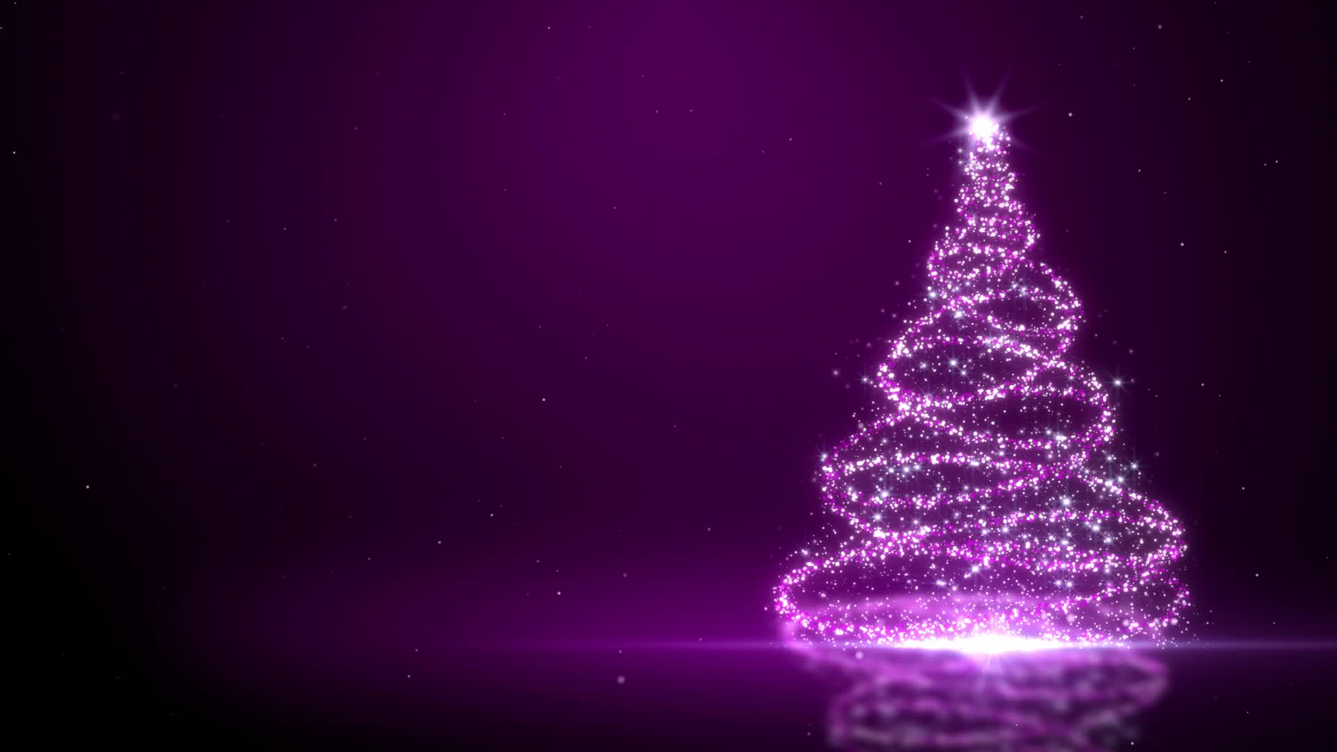 Purple Tinsel Christmas Tree Background