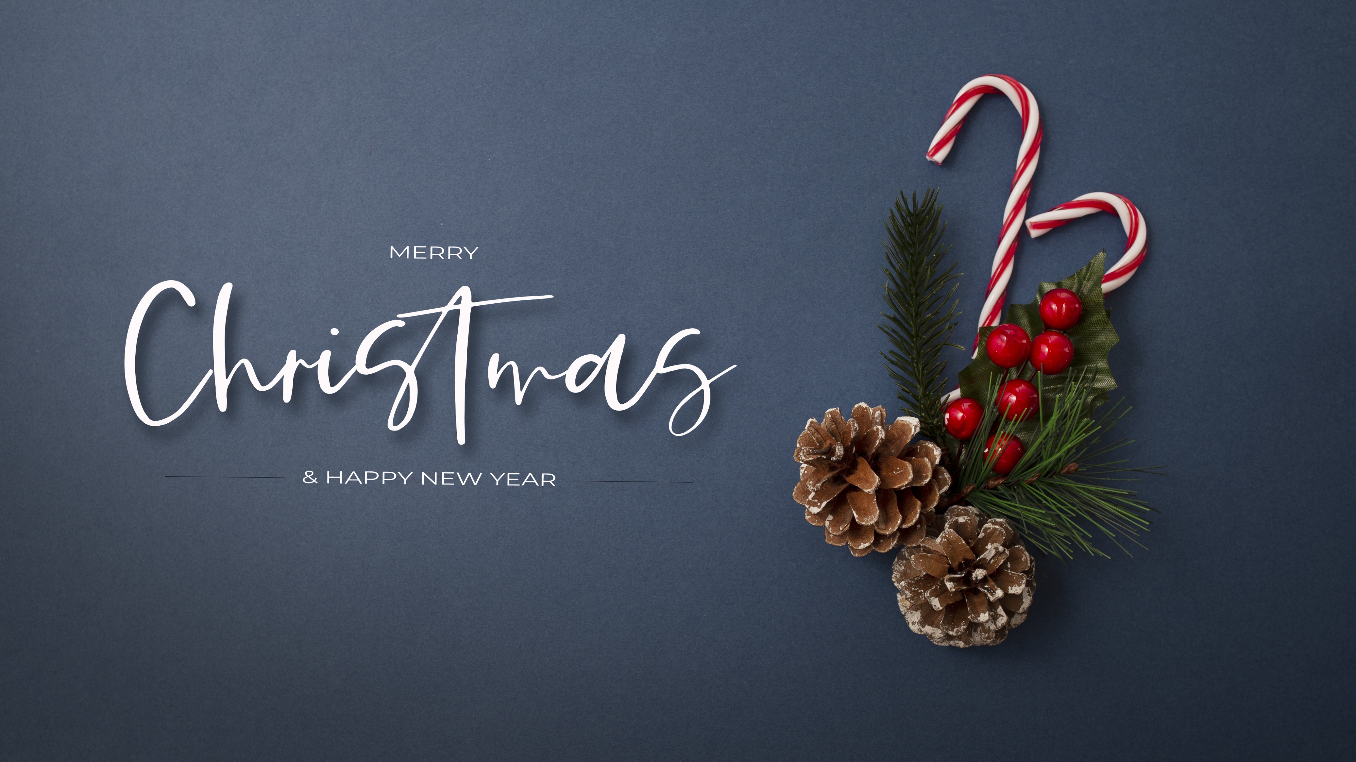 Merry Christmas Wallpaper 4K, Candy