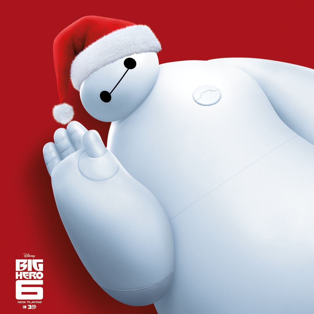 Baymax hopes you have a happy and healthy holiday. Christmas cartoons, Big hero, Wallpaper iphone christmas