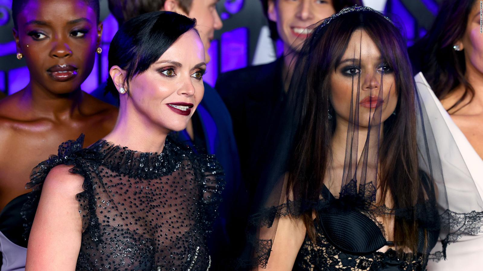 Jenna Ortega channels gothic glamor with Versace dress at 'Wednesday' premiere