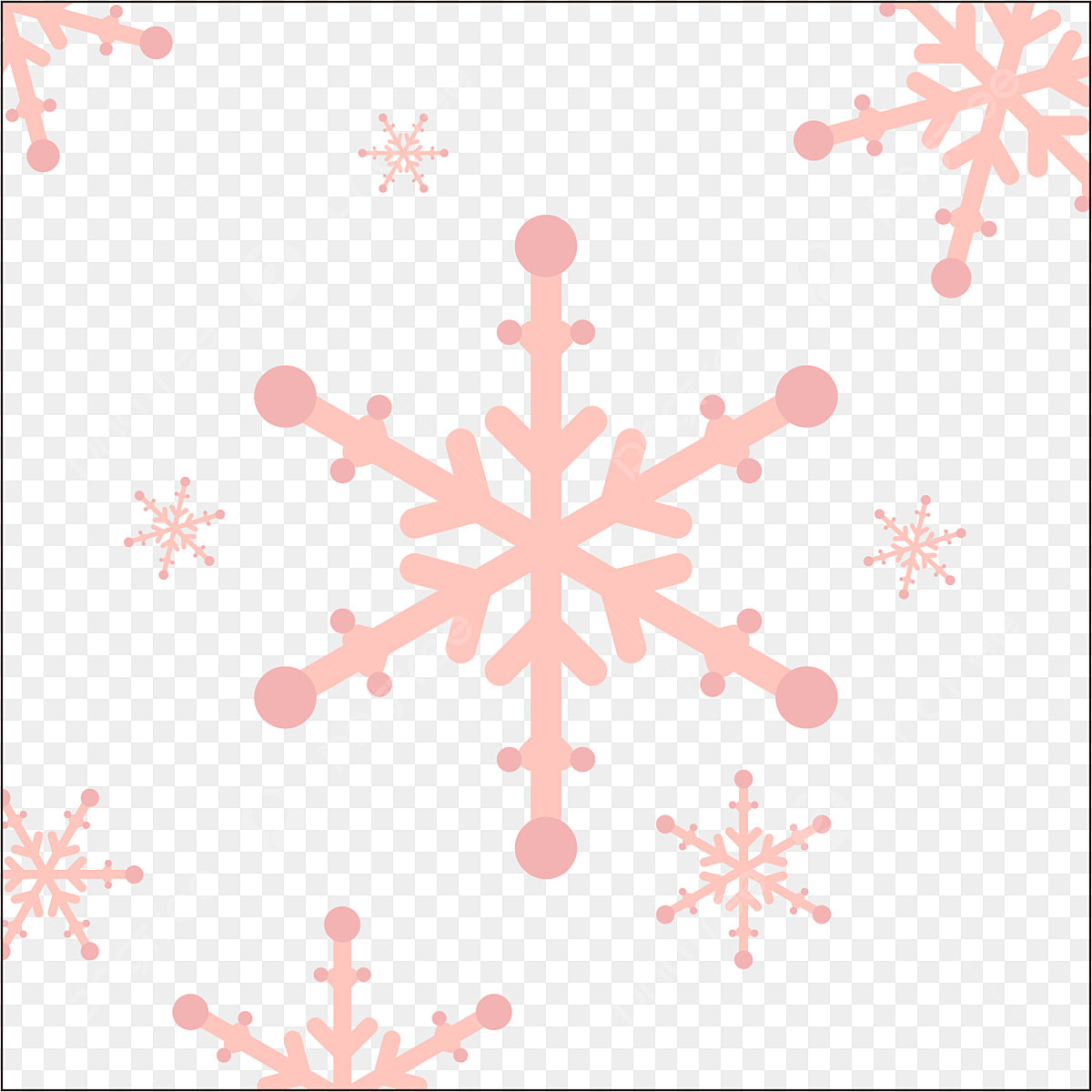 Pink Snowflakes PNG Image, Pink Christmas Snowflake Background, Snowflake, Winter, Christmas PNG Image For Free Download