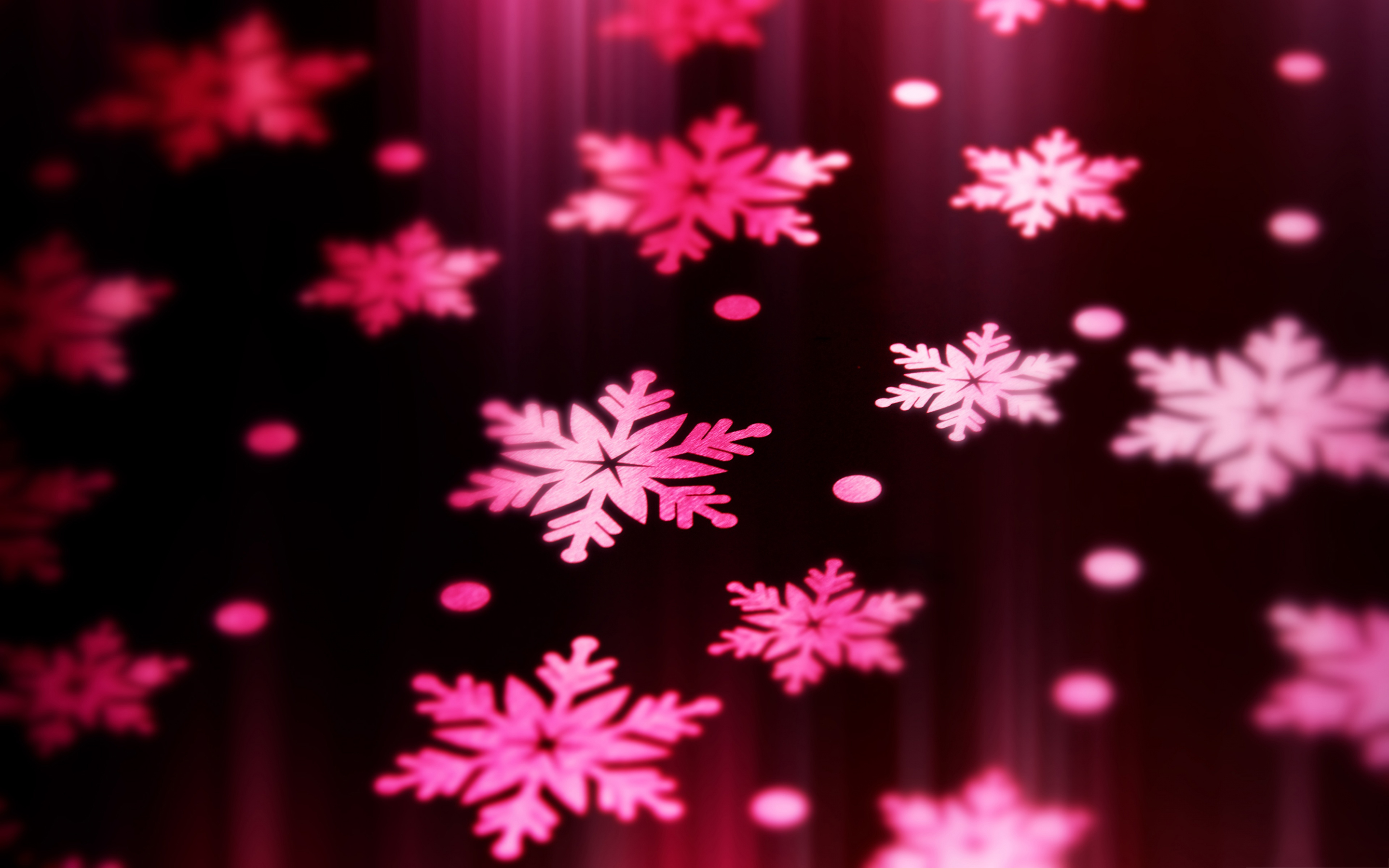 Pink Snowflake Background