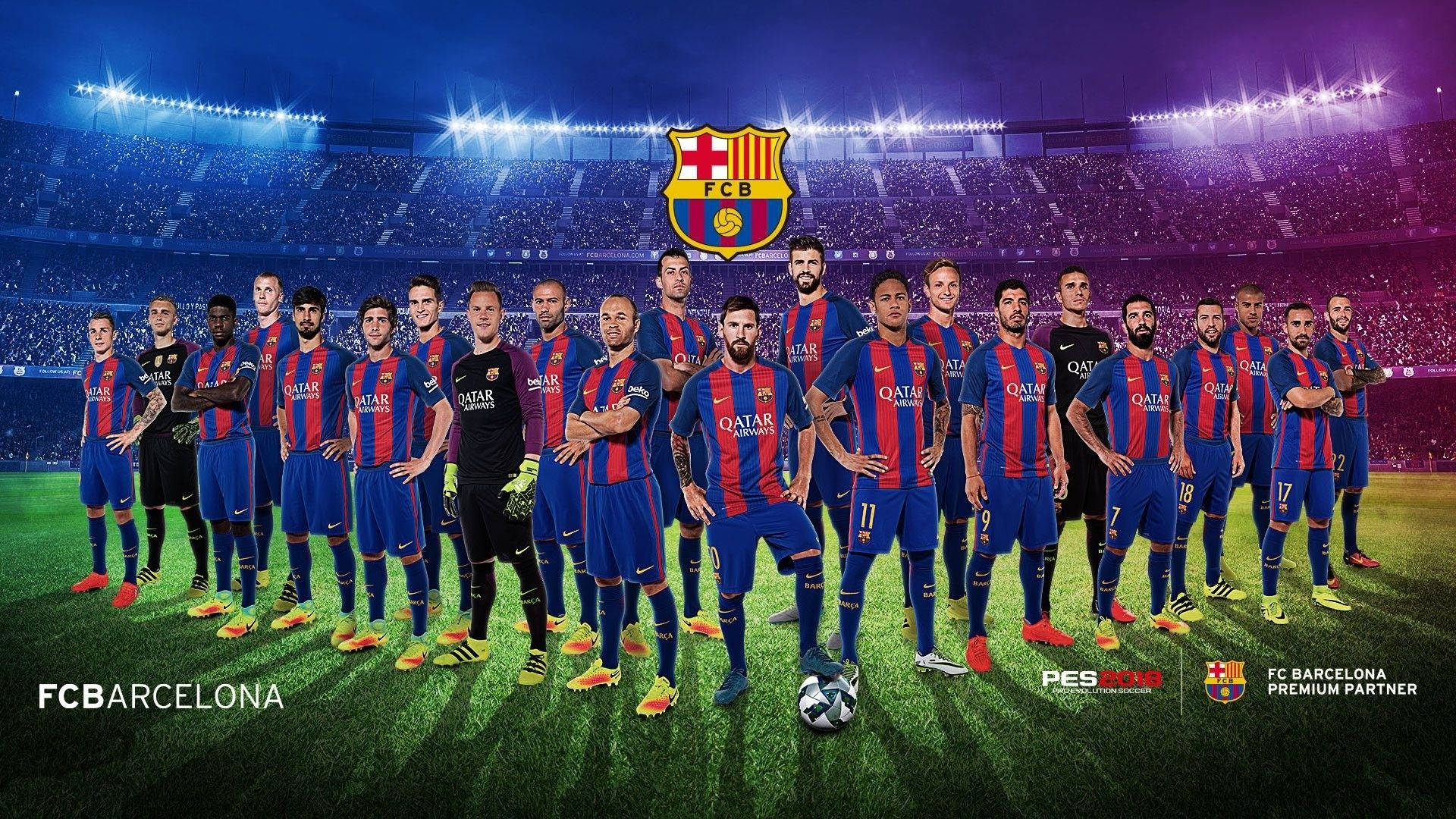 Download Fc Barcelona Soccer Team Wallpaper