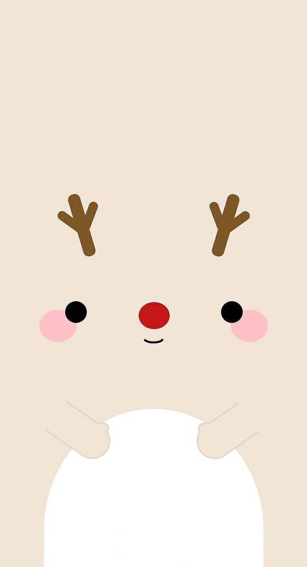 Download Cute Reindeer Christmas Close Up Wallpaper