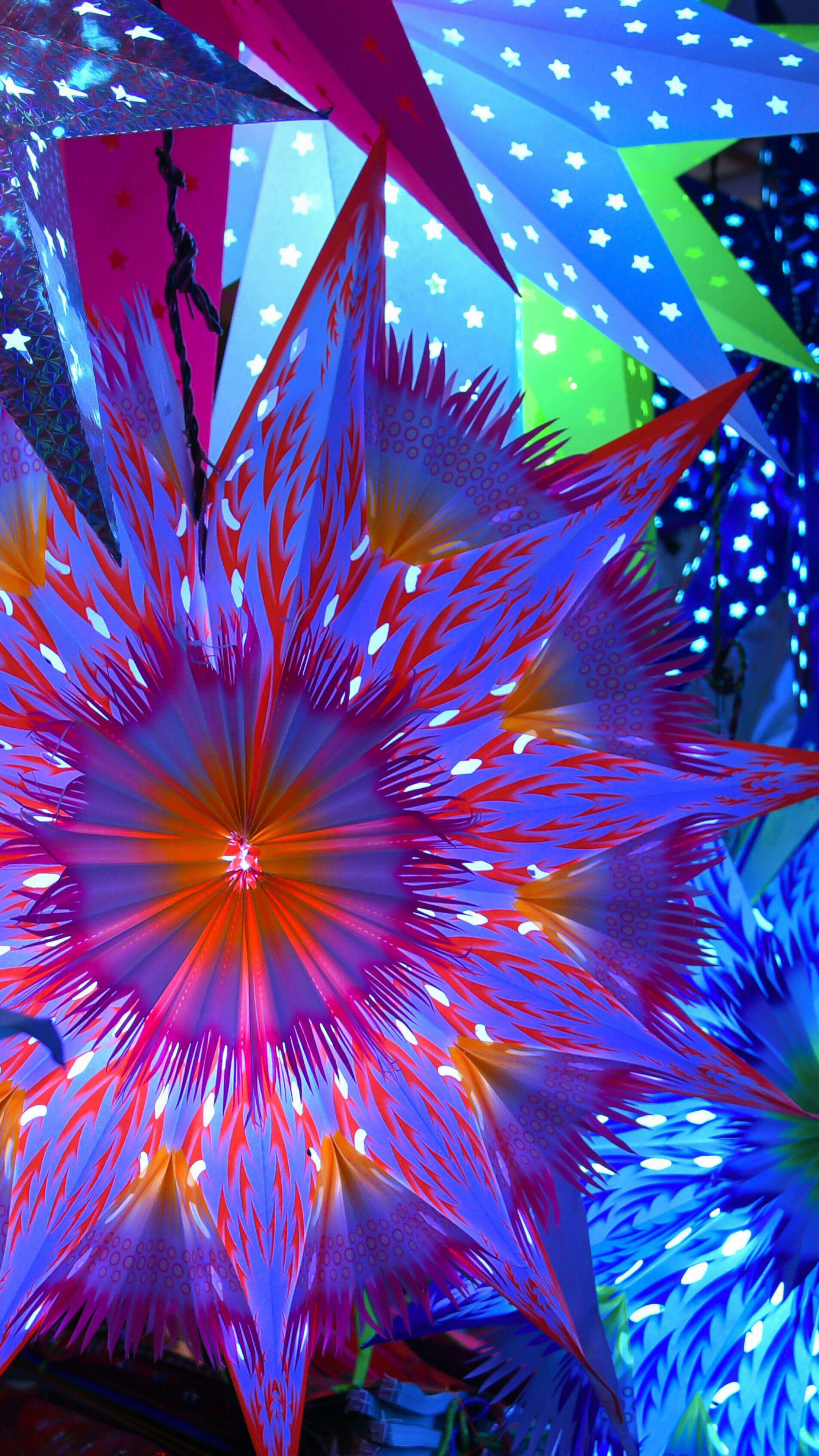 Wallpaper colourful, Christmas, stars, 5K, Abstract