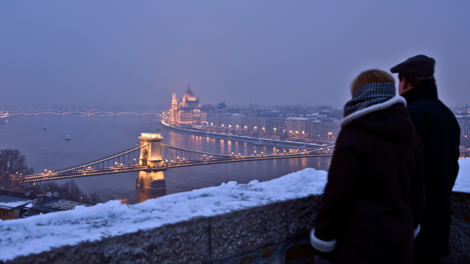 Будапешт снегопад