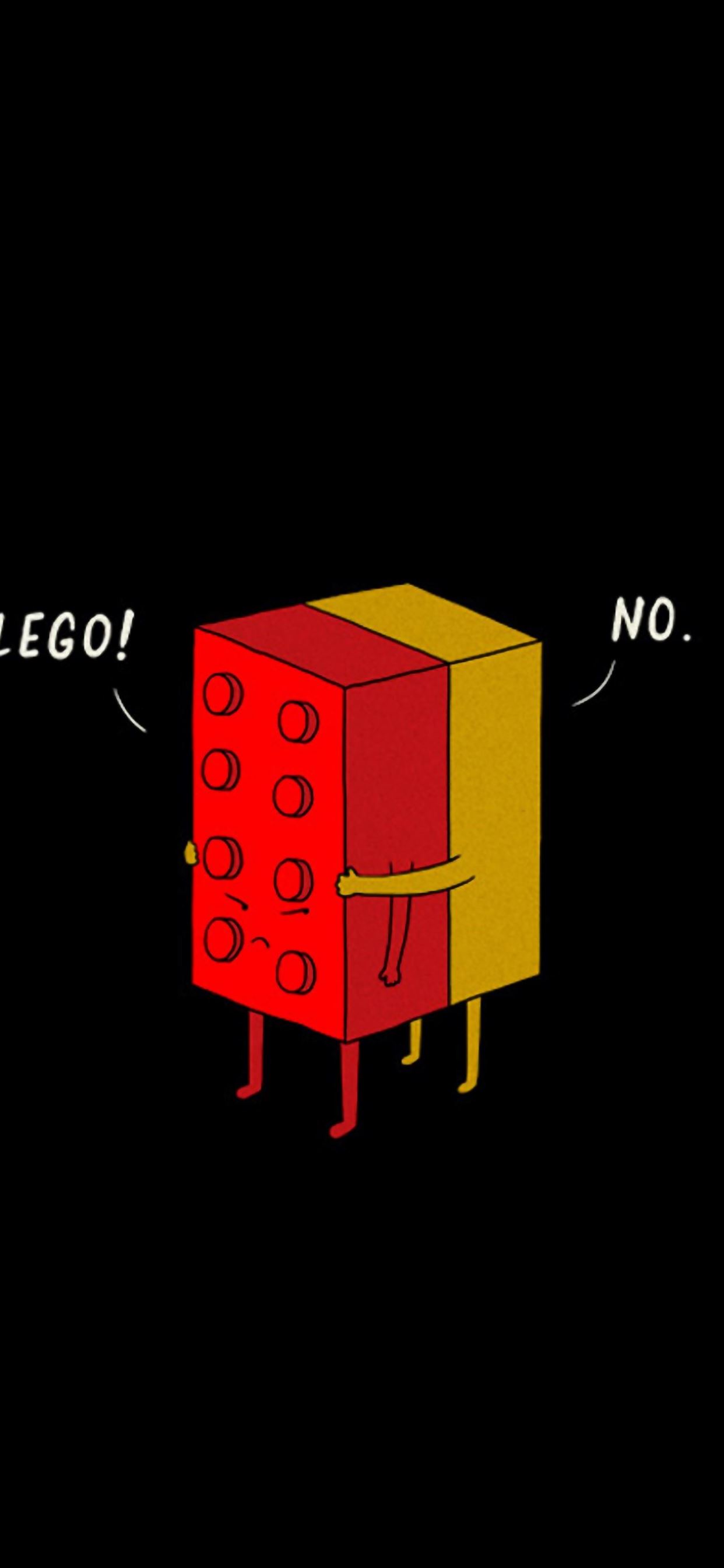 Funny LEGO Pieces Hugging iPhone