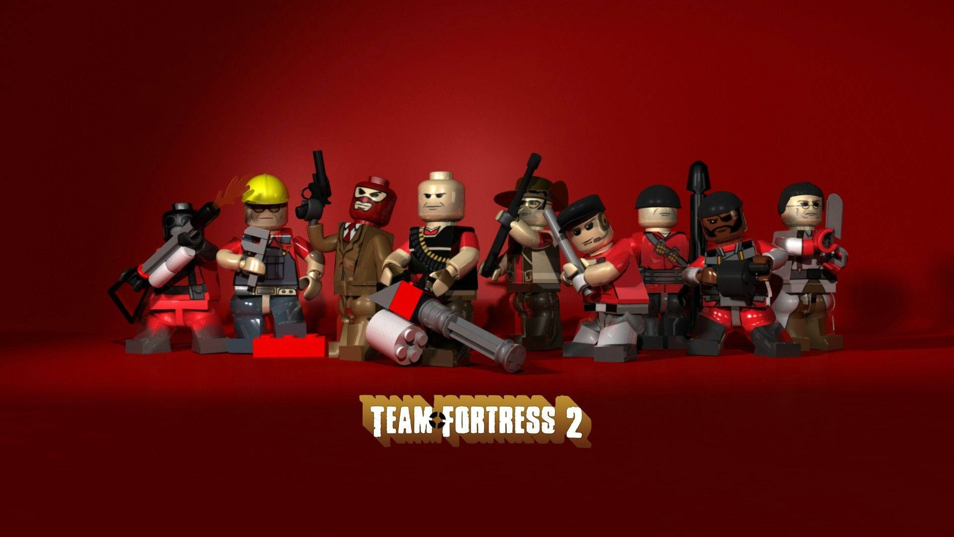 Download Cool Gaming Lego Team Fortress Wallpaper